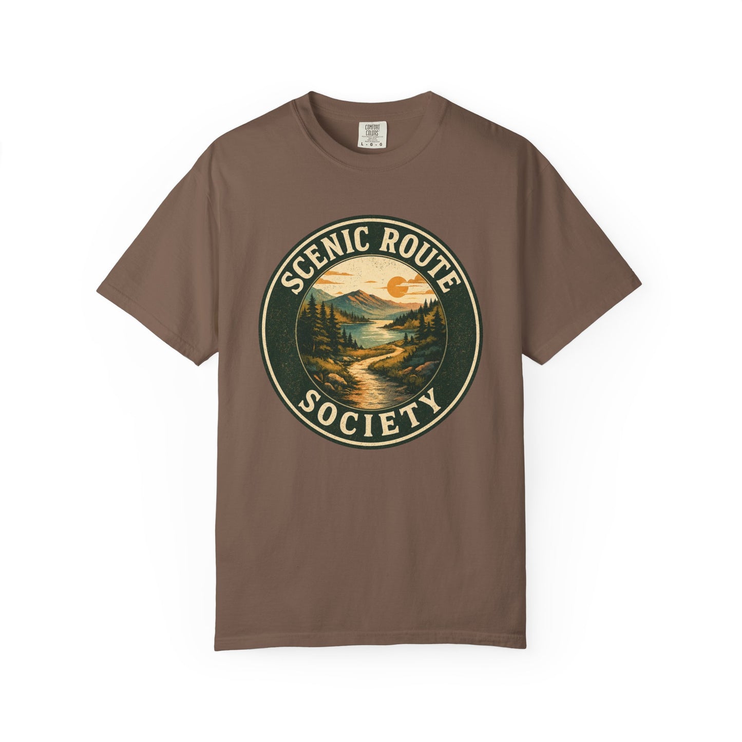 Scenic Route Society T-Shirt — Vintage Hiking and Nature Graphic Tee