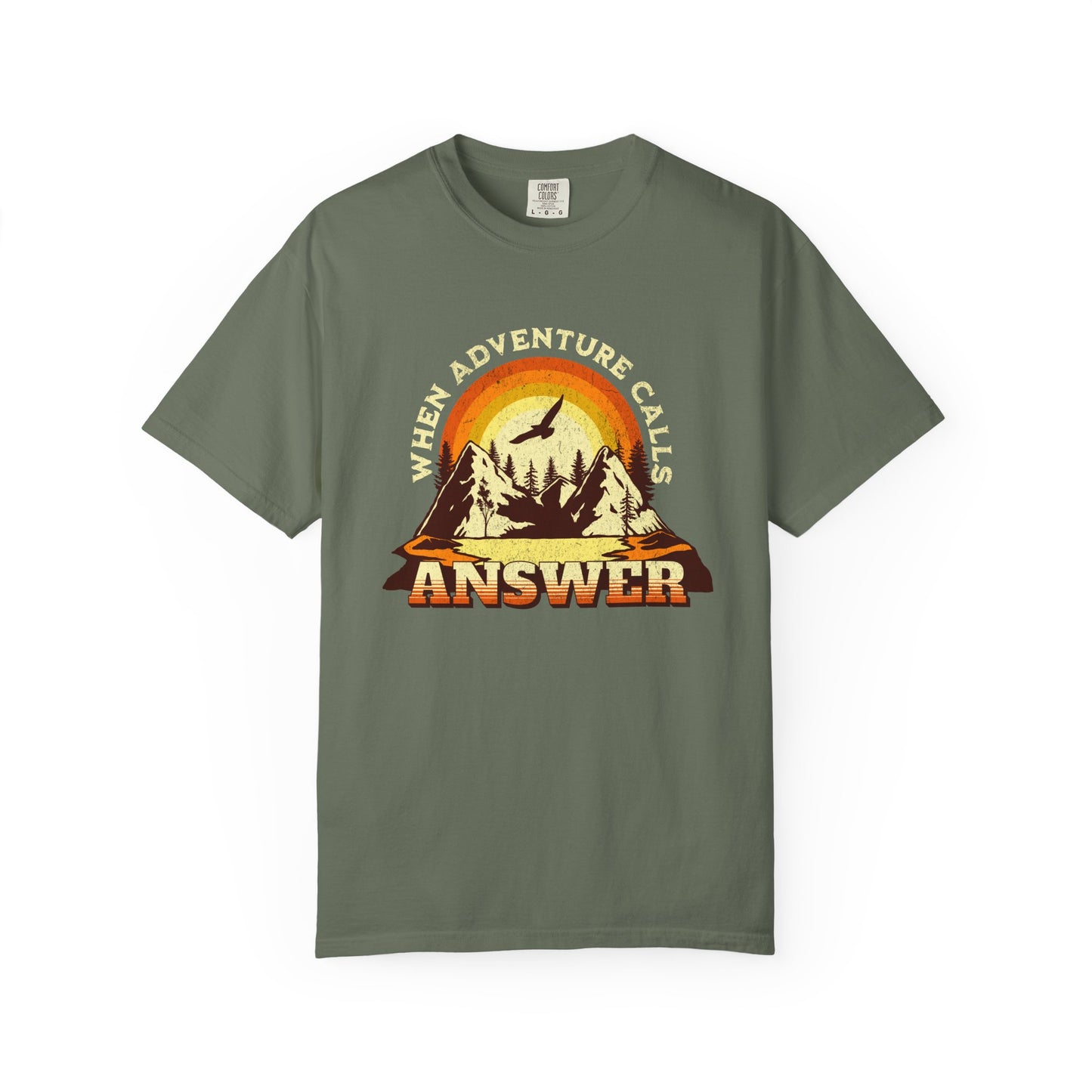 When Adventure Calls — Mountain Retro T-Shirt