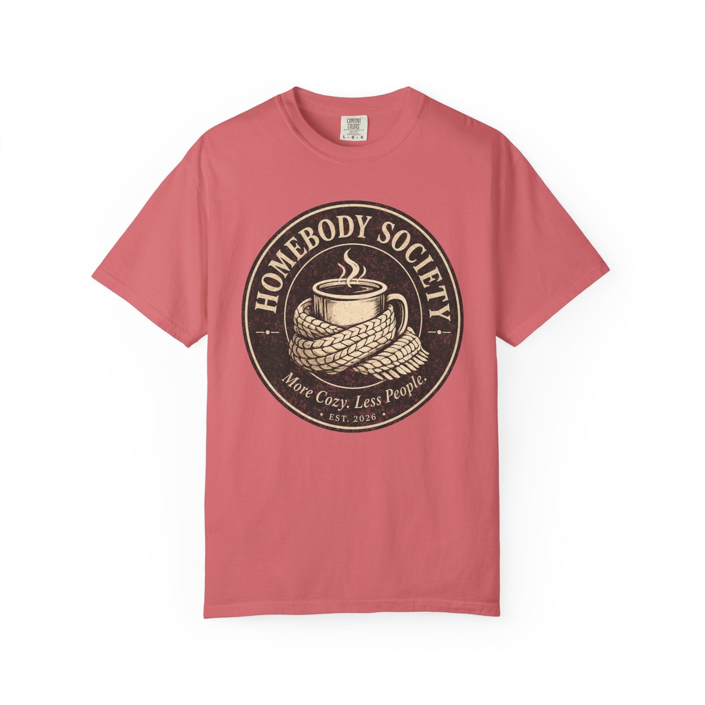 Homebody Society T-Shirt — "More Cozy, Less People" Vintage Distressed Introvert Tee