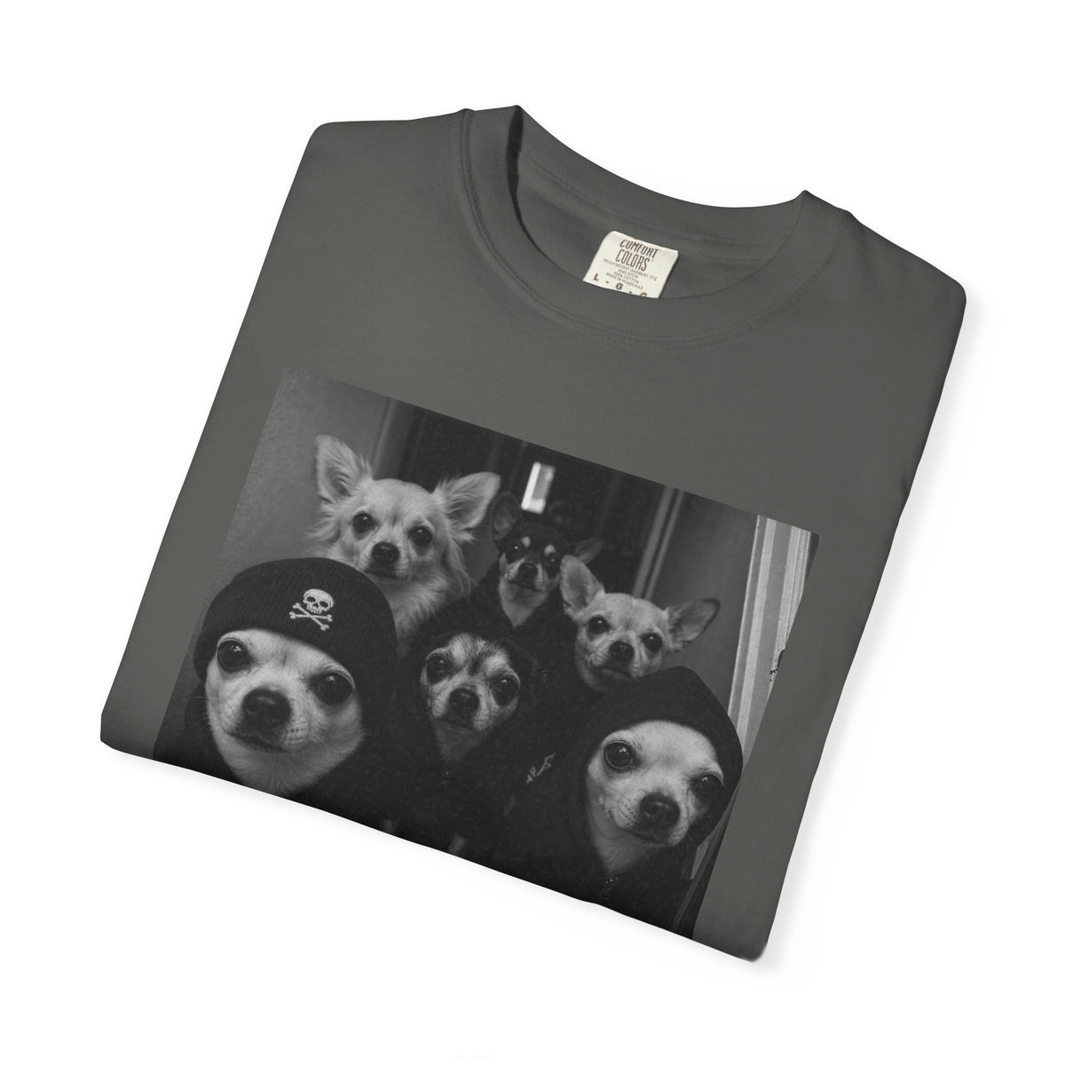 Vintage Chihuahua Photo 'We Just Wanna Talk' Dog T-Shirt