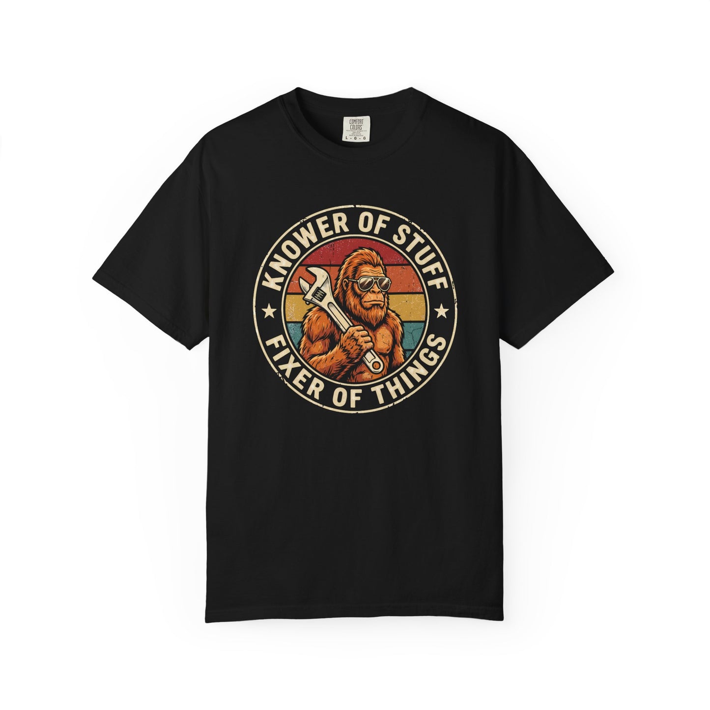 Knower of Stuff Fixer of Things Shirt, Funny Bigfoot Handyman Gift