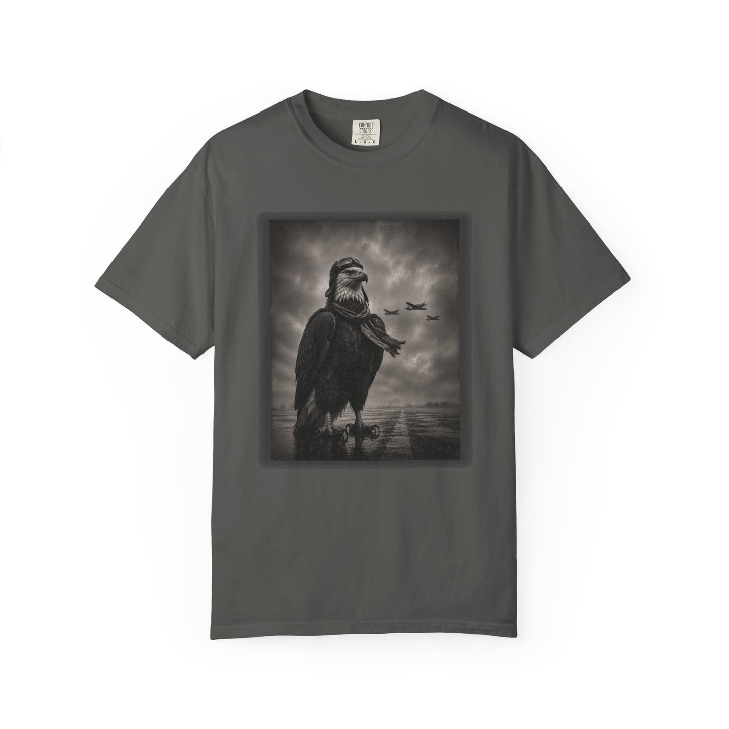 Vintage Distressed Eagle Aviator T-Shirt | WWII-Inspired Pilot Eagle Graphic Tee | Unisex Comfort Colors Shirt