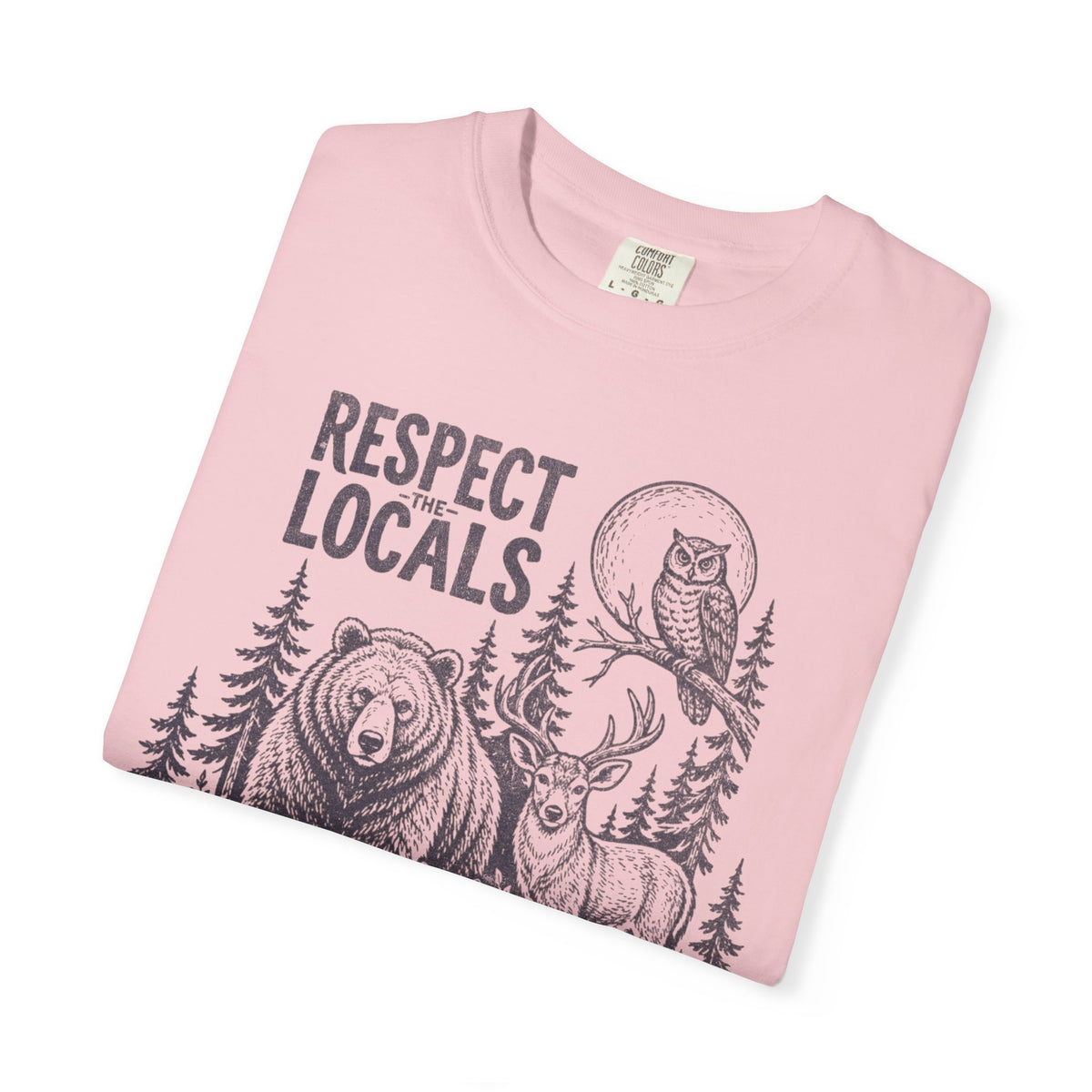 Respect Locals Wildlife Vintage Distressed Forest Animals T-Shirt