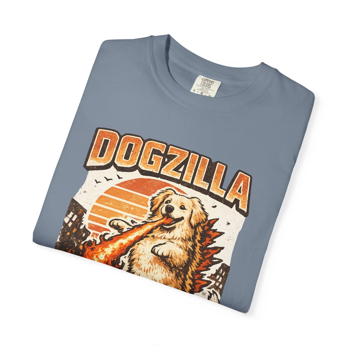 Dogzilla Golden Retriever T-Shirt — Funny Dog Monster Parody Tee