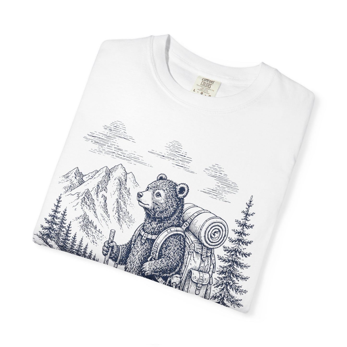 Bear Backpacker T-Shirt — Vintage Hiking Adventure Graphic Tee
