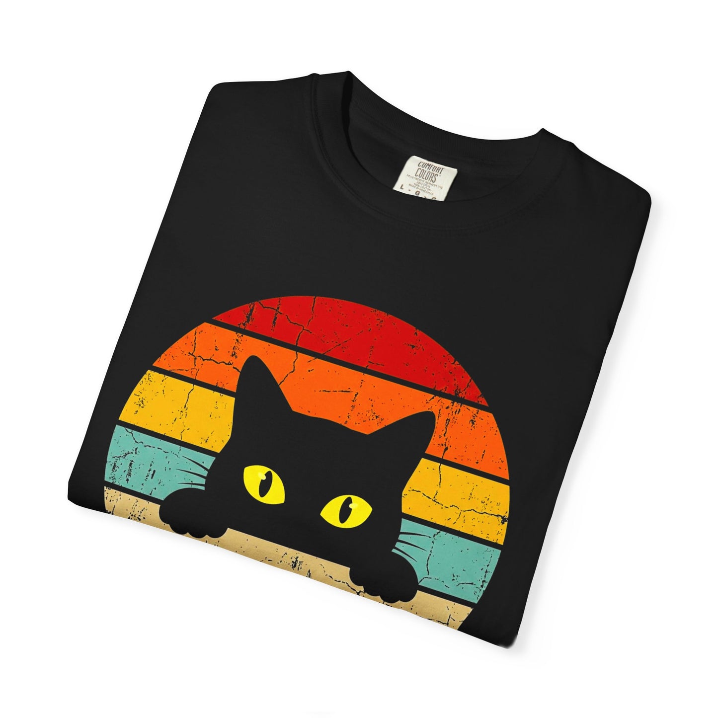 Ew, People Cat T-Shirt — Retro Sunset Graphic for Introverts & Cat Lovers