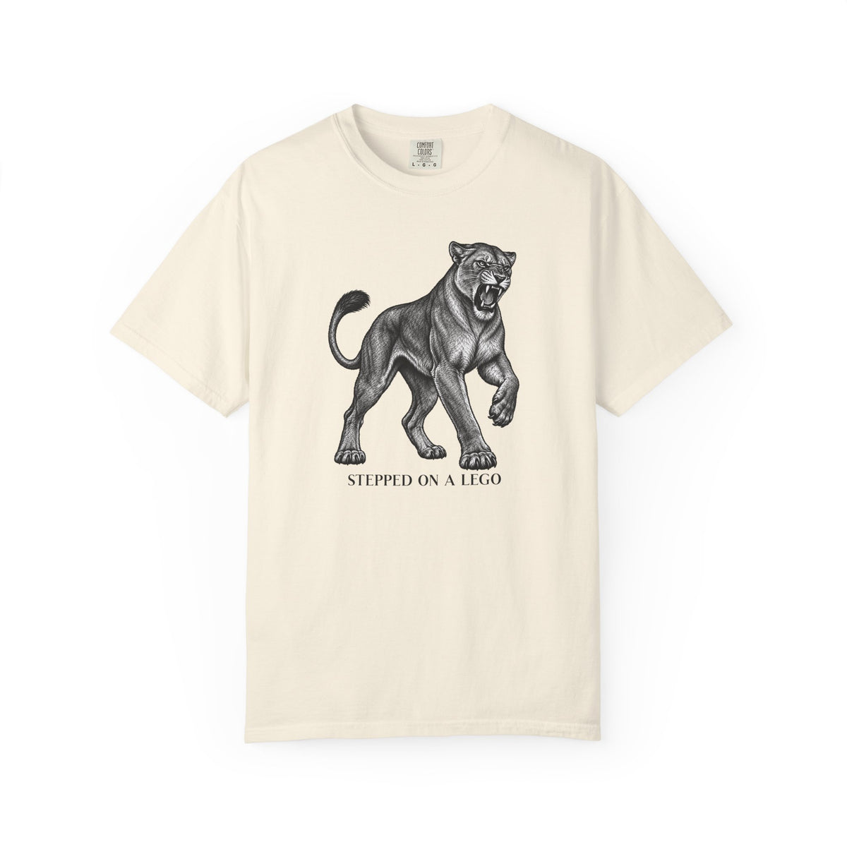 Stepped on a Lego Funny Vintage Lioness Animal Tee