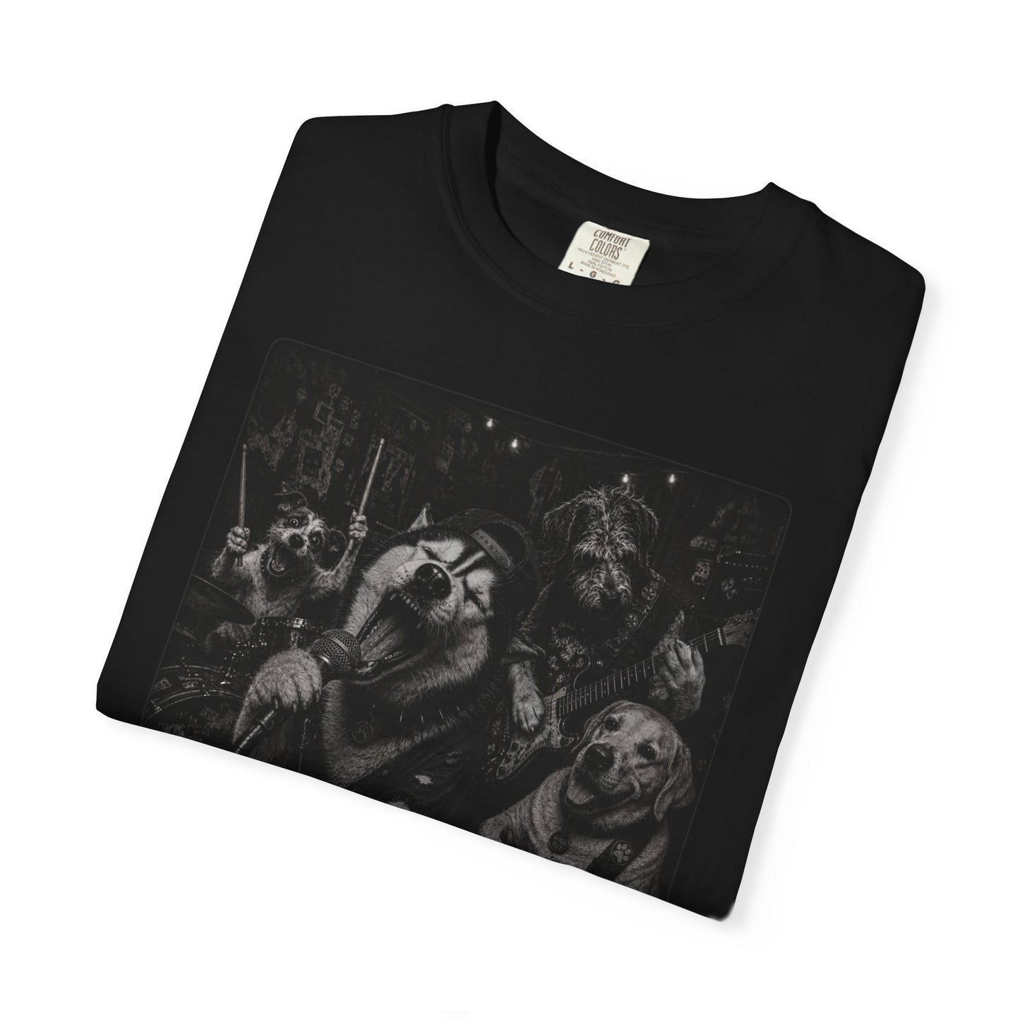 Garage Band Dogs T-Shirt | Funny Dog Music Graphic Tee