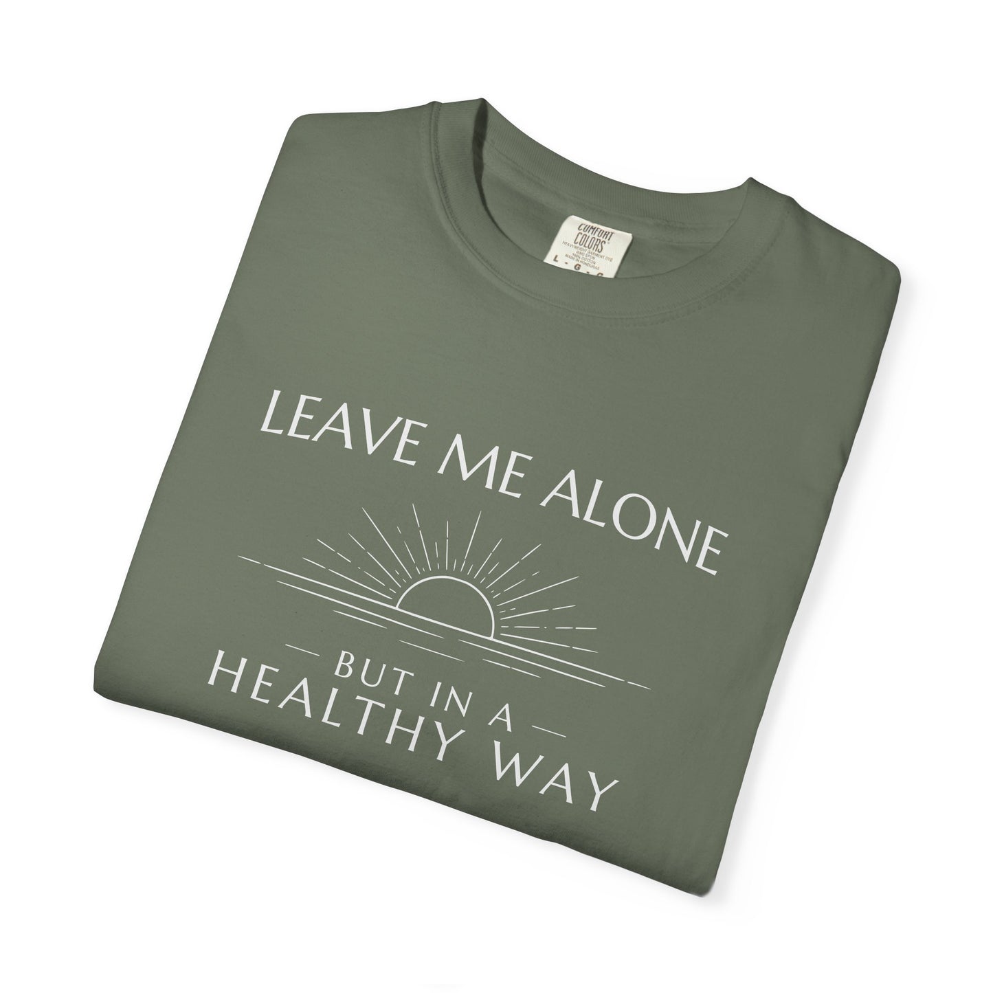 Leave Me Alone - But In A Healthy Way Sunset Line Art T-Shirt