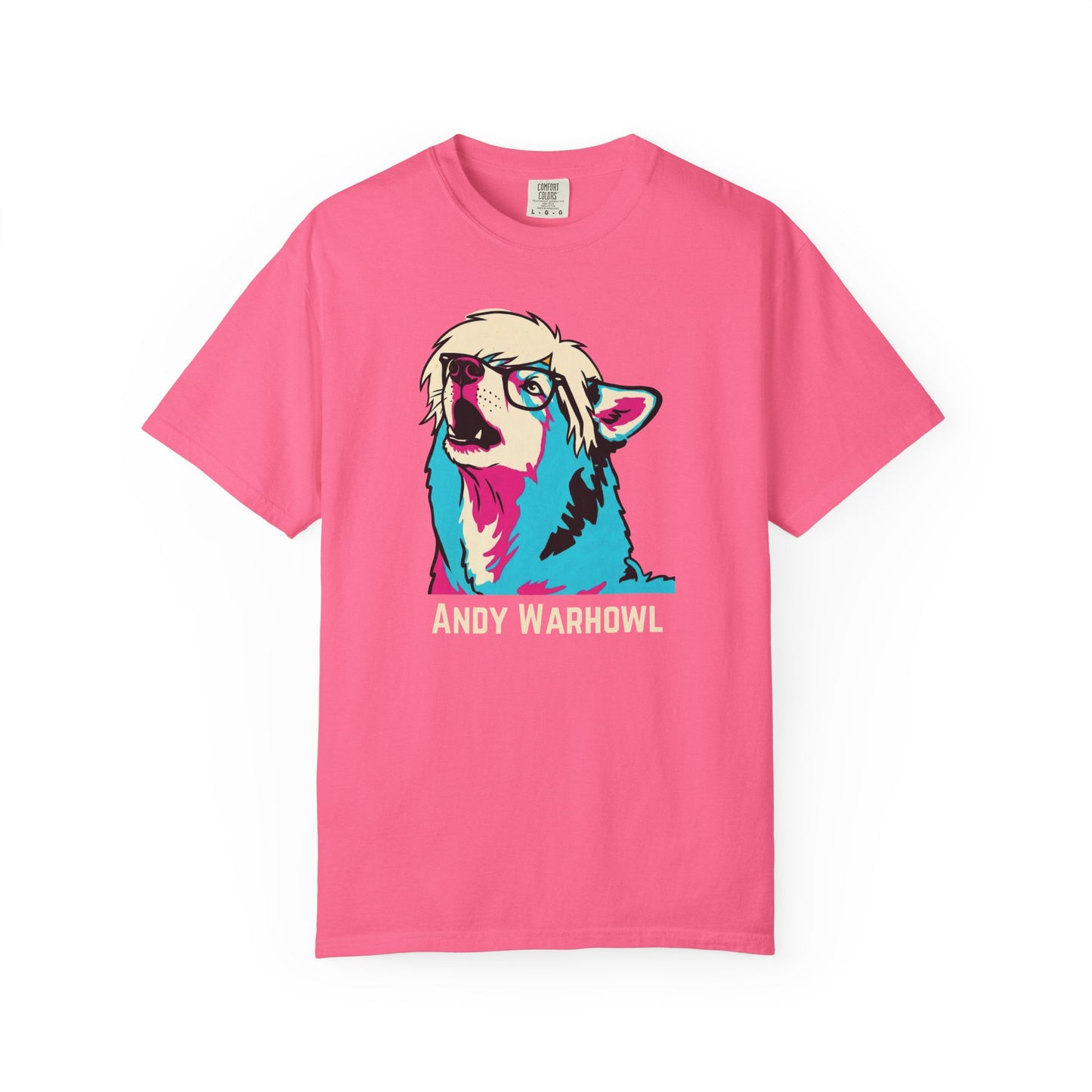 Andy Warhowl Dog Shirt | Funny Pop Art Dog T-Shirt | Vintage-Inspired Andy Warhowl Graphic Tee | Comfort Colors®