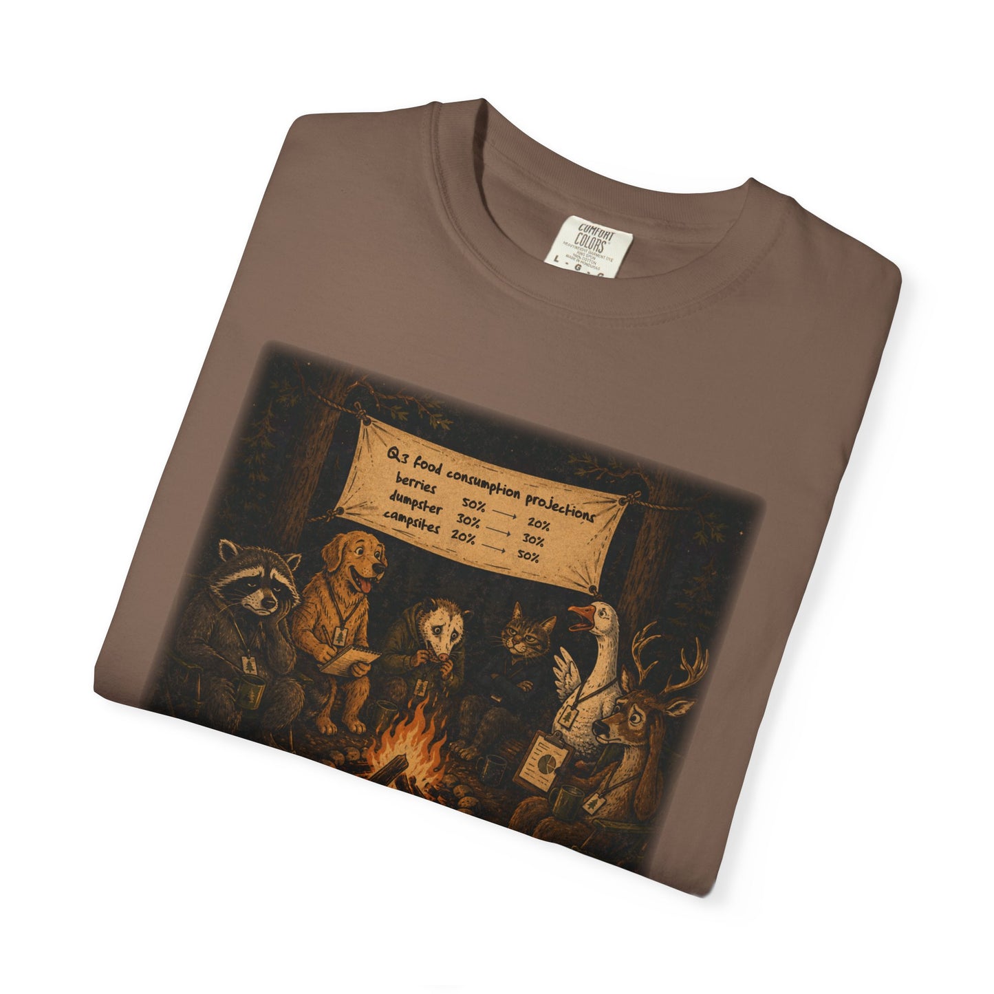 Campfire Meeting T-Shirt — “And Yet Another Team Gathers for a Meeting That Could Have Been an Email”
