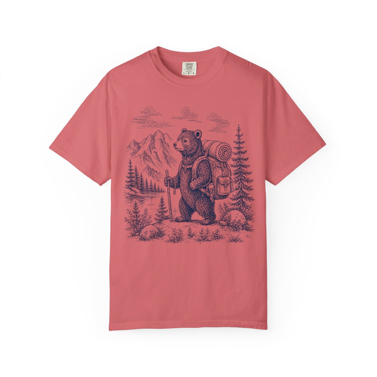 Bear Backpacker T-Shirt — Vintage Hiking Adventure Graphic Tee