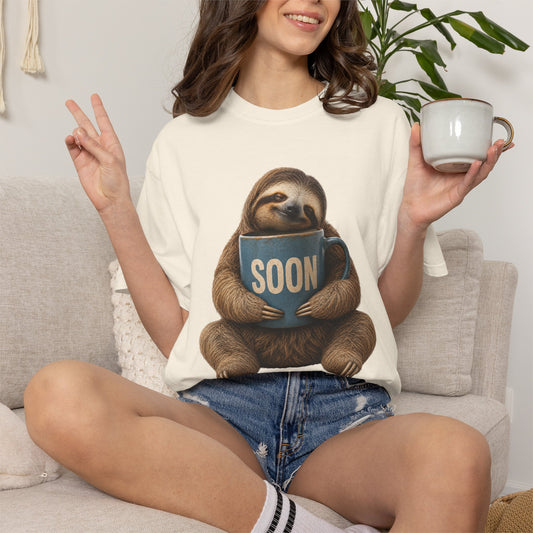 'Soon' Sloth Coffee T-Shirt