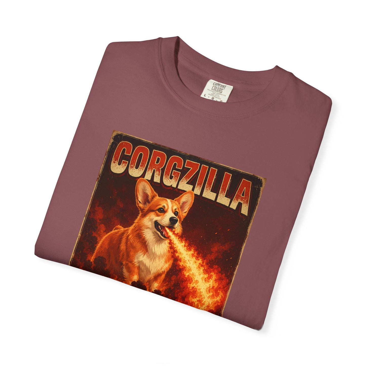 Corgzilla Corgi Tee — Godzilla Parody Dog Breathing Fire Graphic T-Shirt