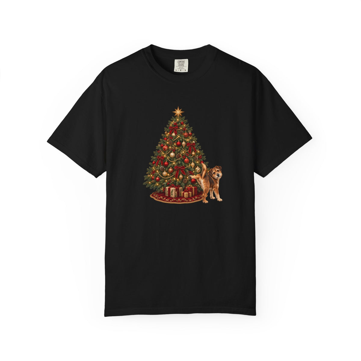 Dog Peeing on Christmas Tree Shirt