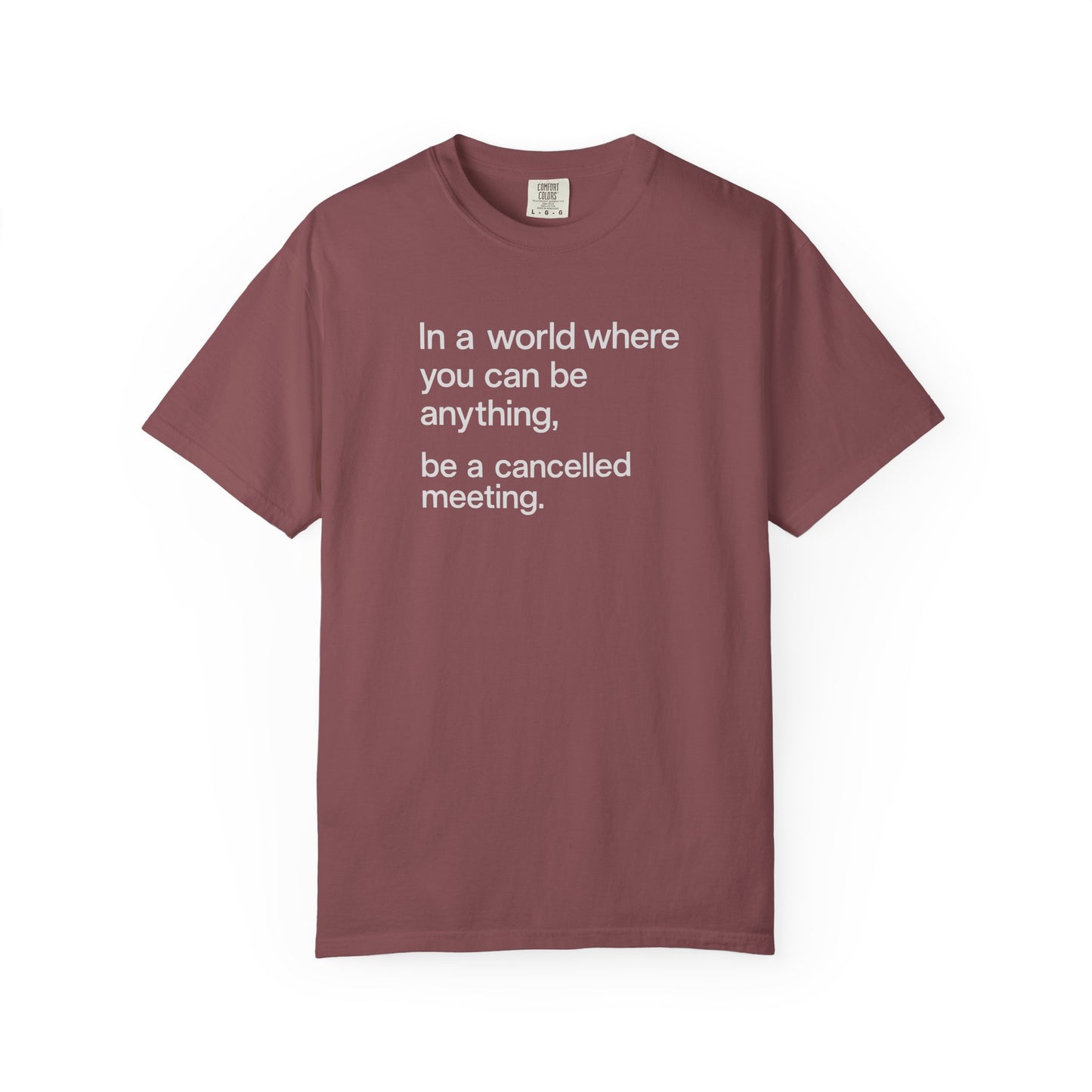 Be a Cancelled Meeting Shirt | Funny Introvert T-Shirt | Office Humor Tee | Minimalist Graphic Shirt