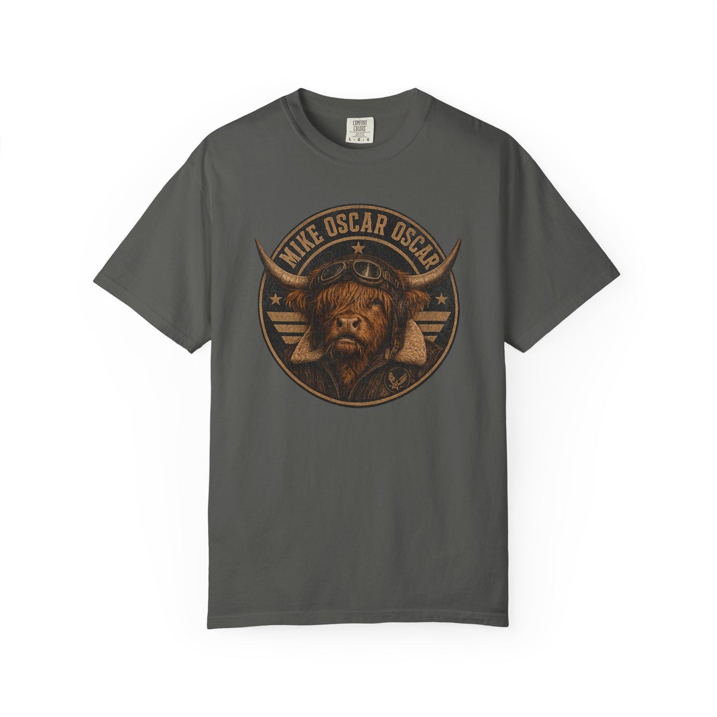 Mike Oscar Oscar Shirt, Funny Highland Cow Phonetic Military Shirt