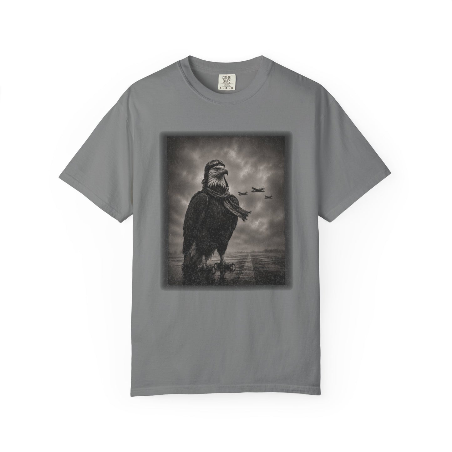 Vintage Distressed Eagle Aviator T-Shirt | WWII-Inspired Pilot Eagle Graphic Tee | Unisex Comfort Colors Shirt