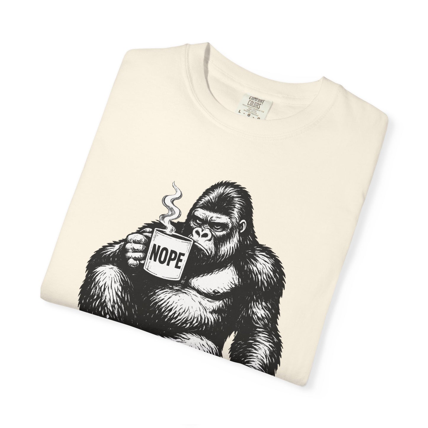Nope Gorilla Shirt | Funny Coffee Lover Tee | Grumpy Morning Shirt | Introvert Graphic Tee | Funny Gorilla Shirt