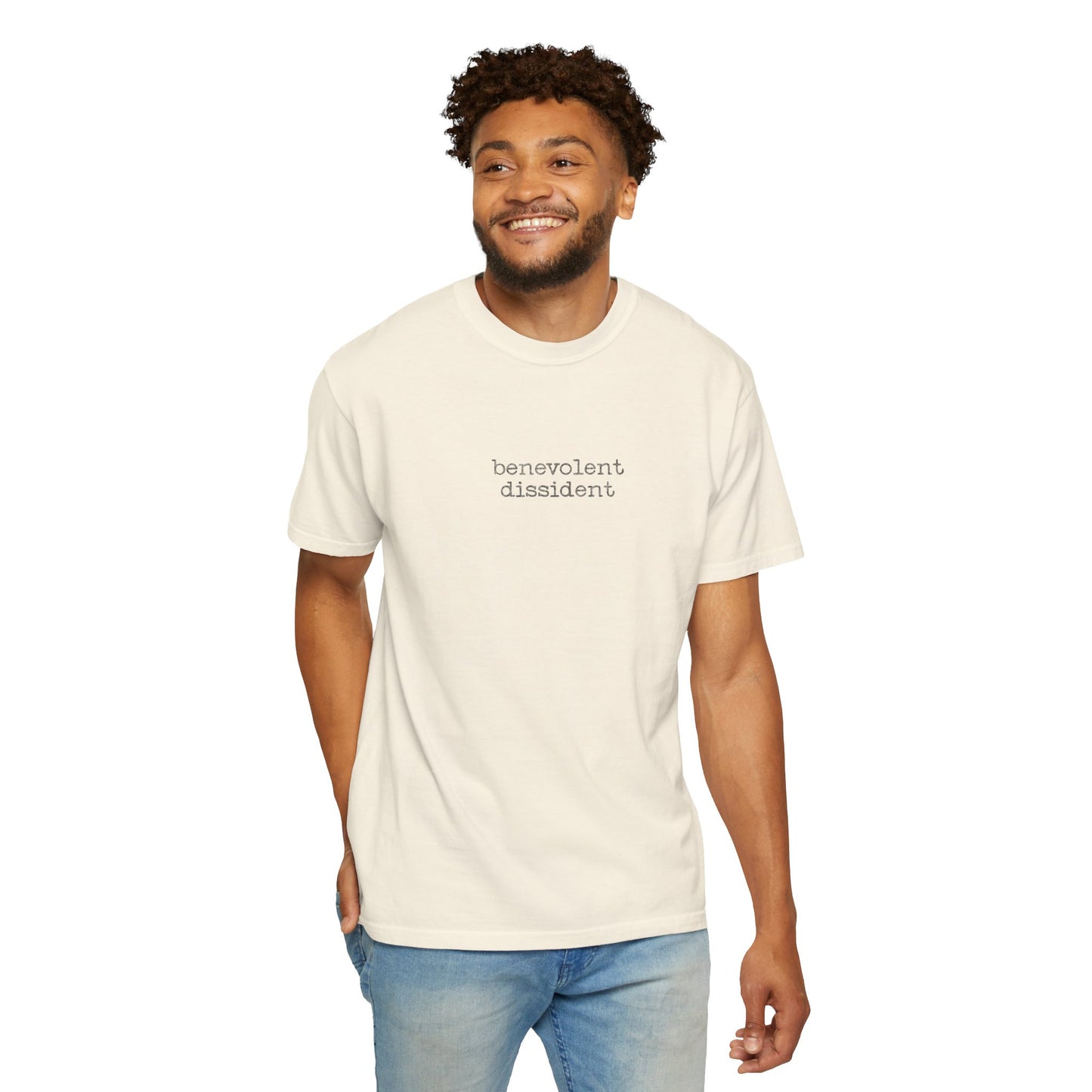 Benevolent Dissident T-Shirt — Minimalist Activism Statement Graphic Tee