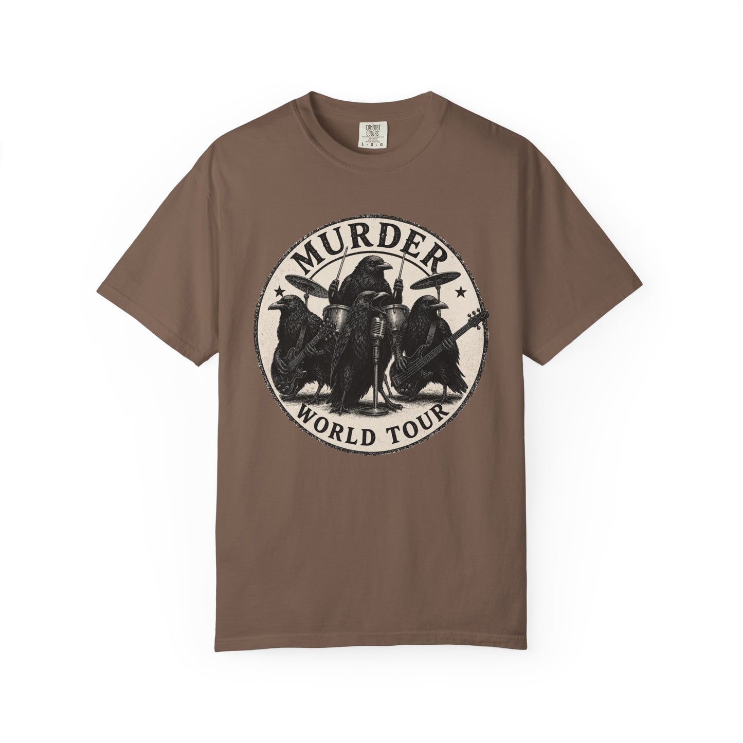 Murder World Tour Crow T-Shirt | Funny Crow Graphic Tee