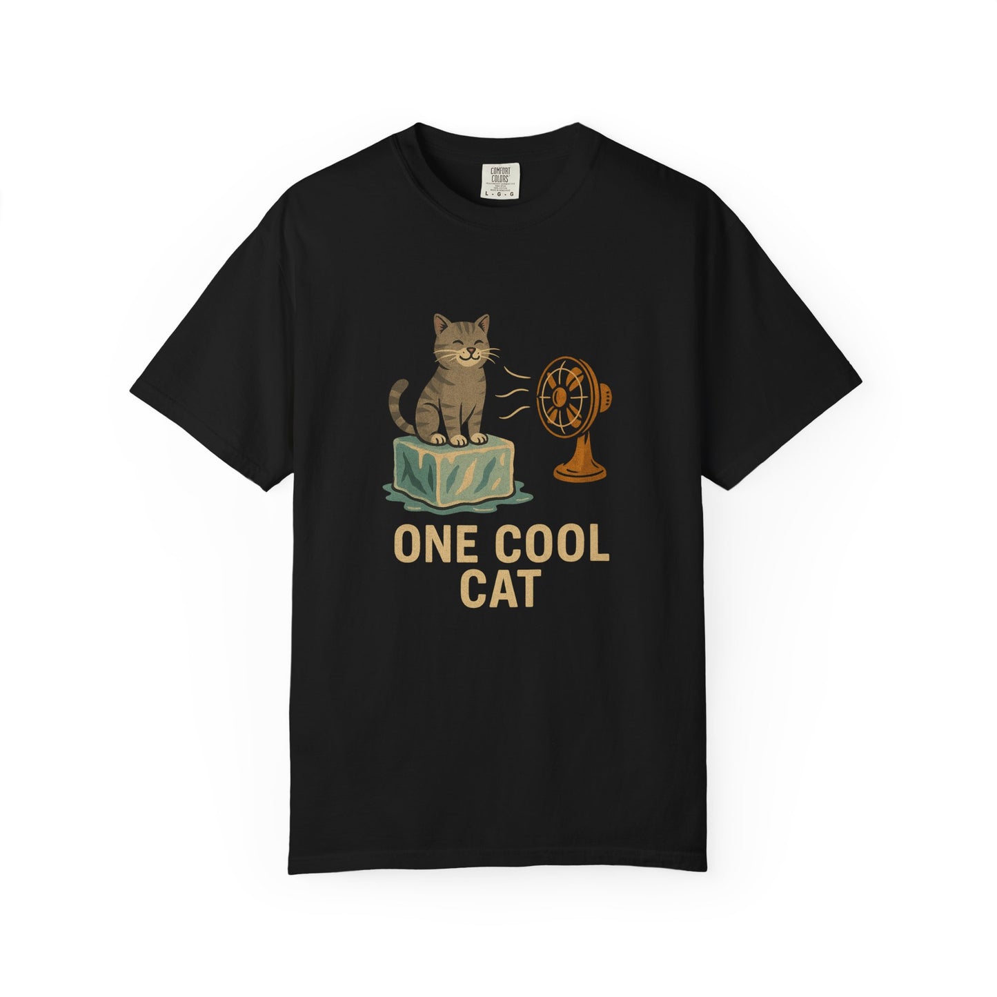One Cool Cat T-Shirt — Funny Cat on Ice Graphic Tee
