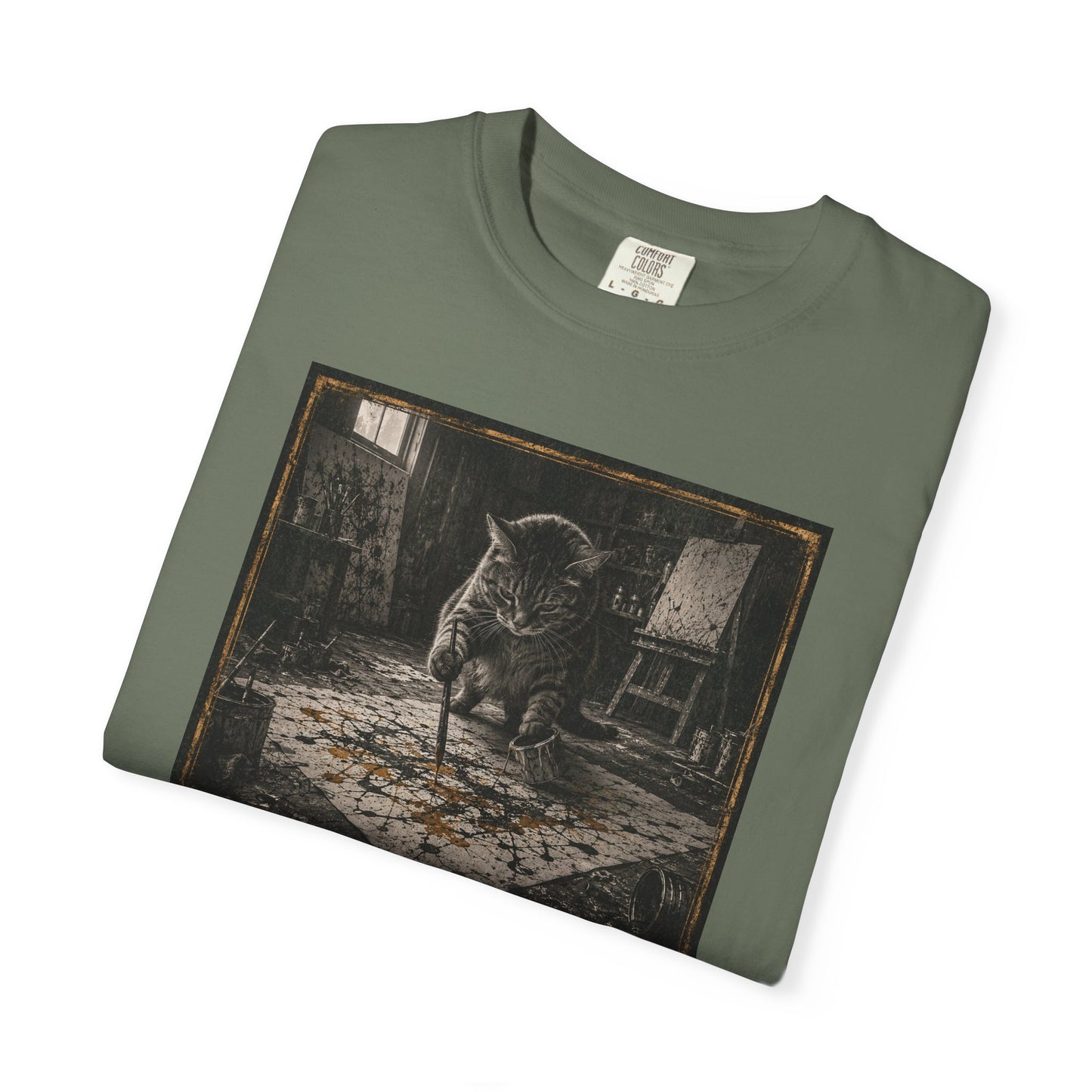 Jackson PAWllock Cat Painting T-Shirt