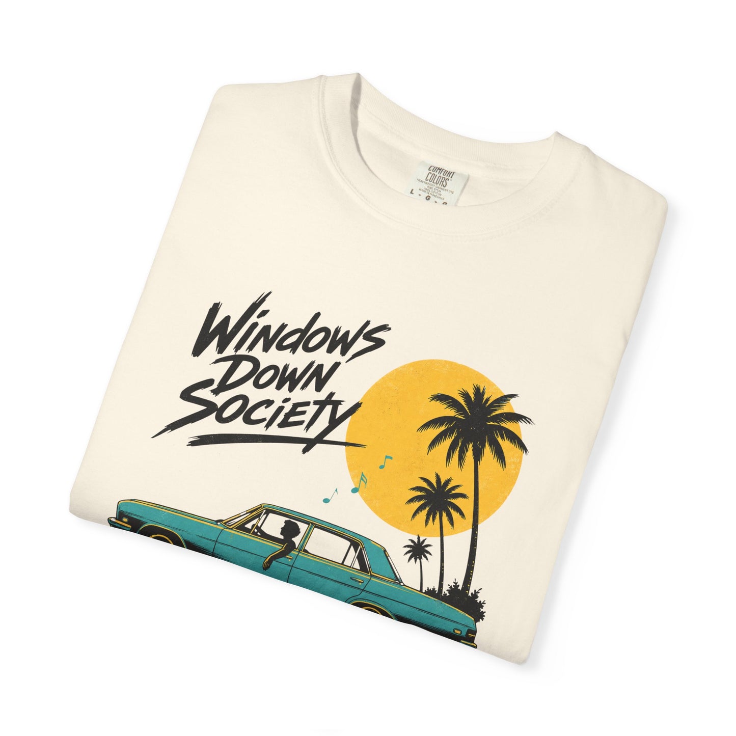 Windows Down Society T-Shirt, Vintage Road Trip Graphic Tee