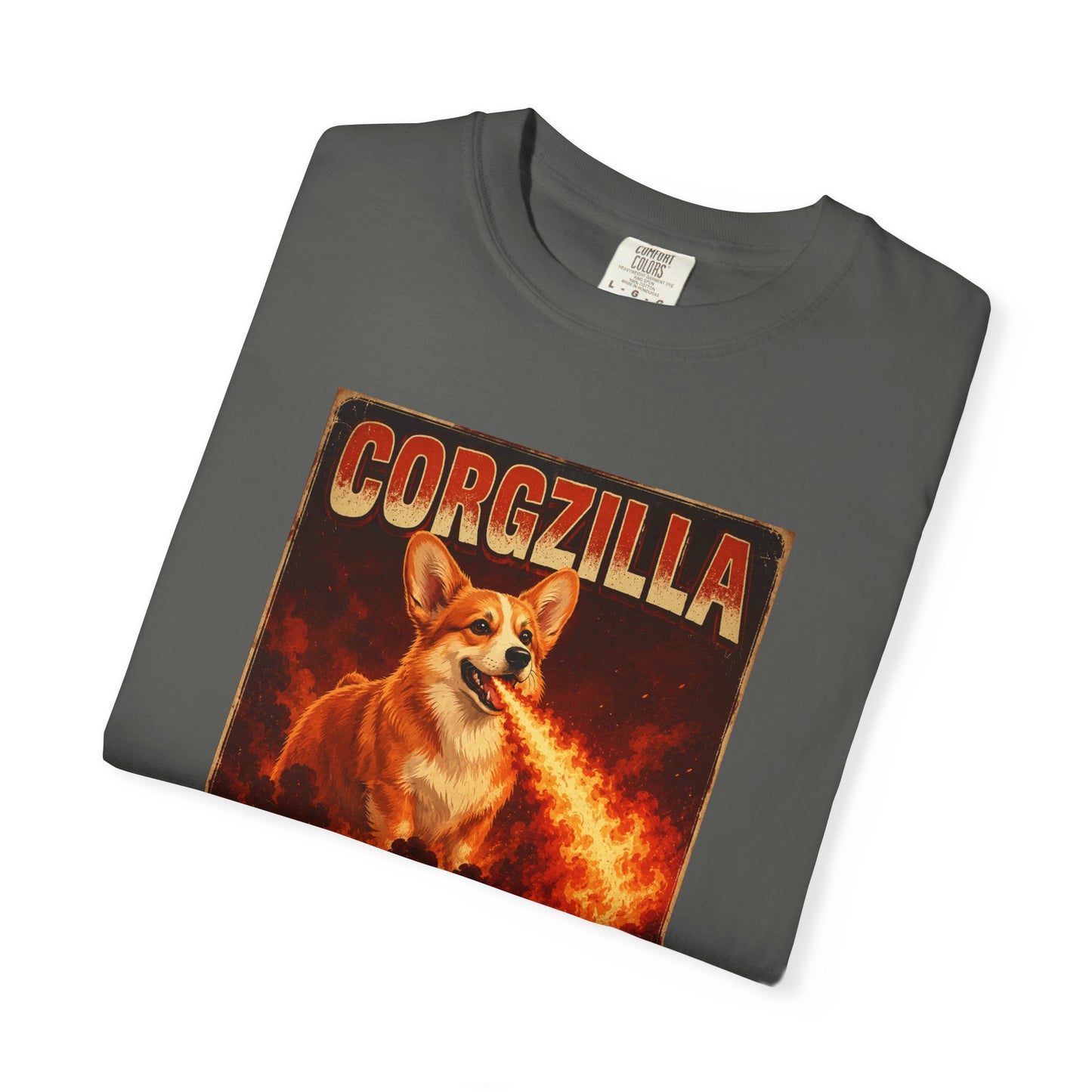 Corgzilla Corgi Tee — Godzilla Parody Dog Breathing Fire Graphic T-Shirt