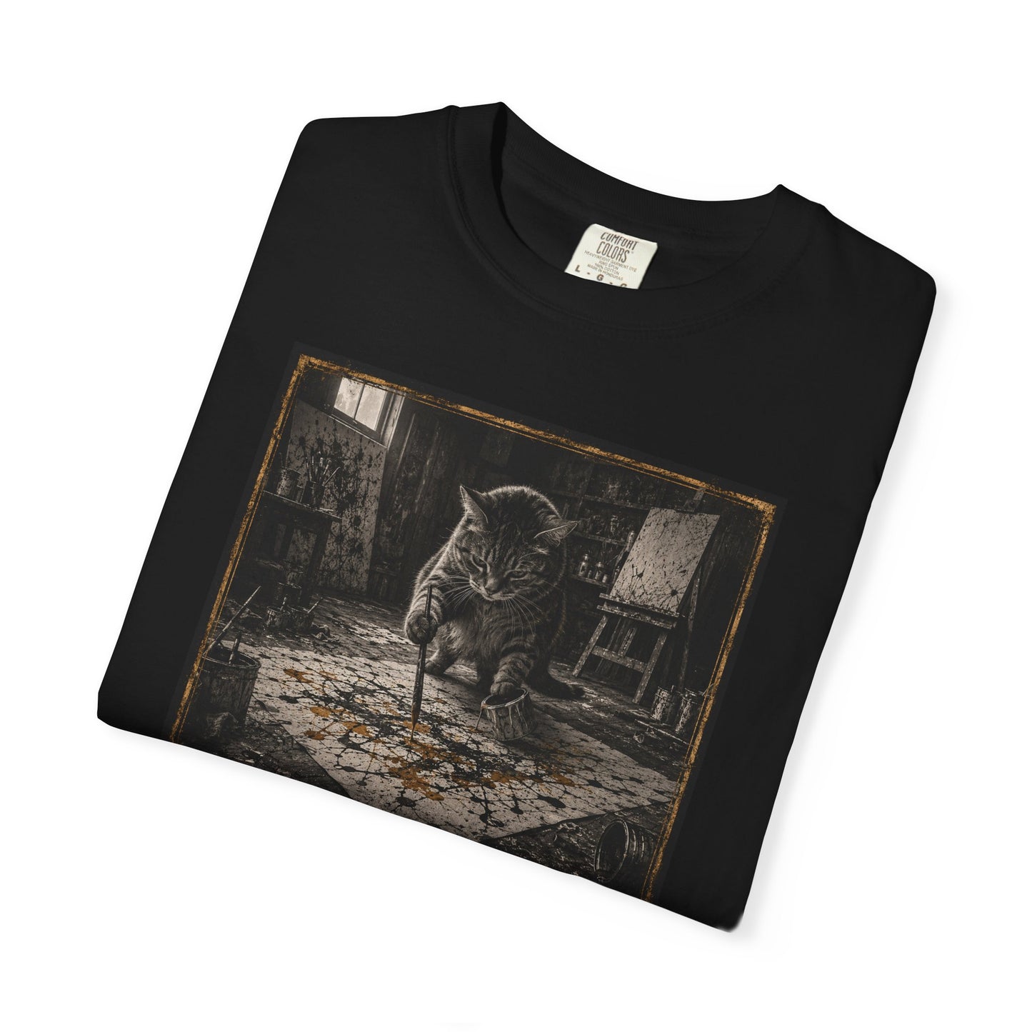 Jackson PAWllock Cat Painting T-Shirt