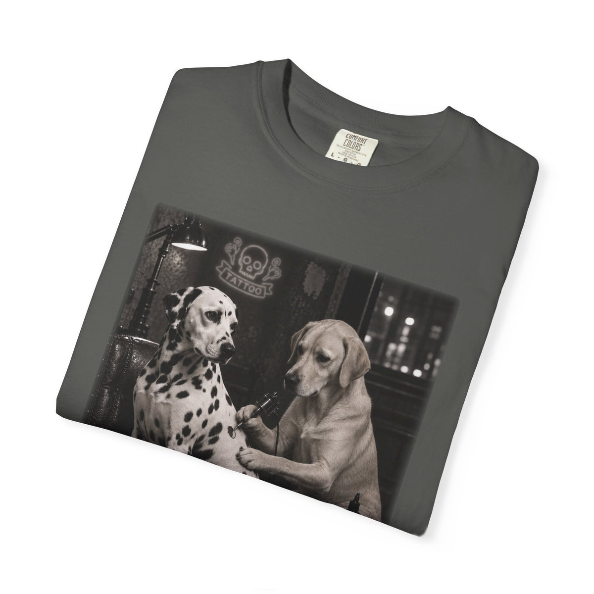 Dalmatian Tattoo Parlour Shirt – Funny Dog Tattoo Artist Graphic Tee