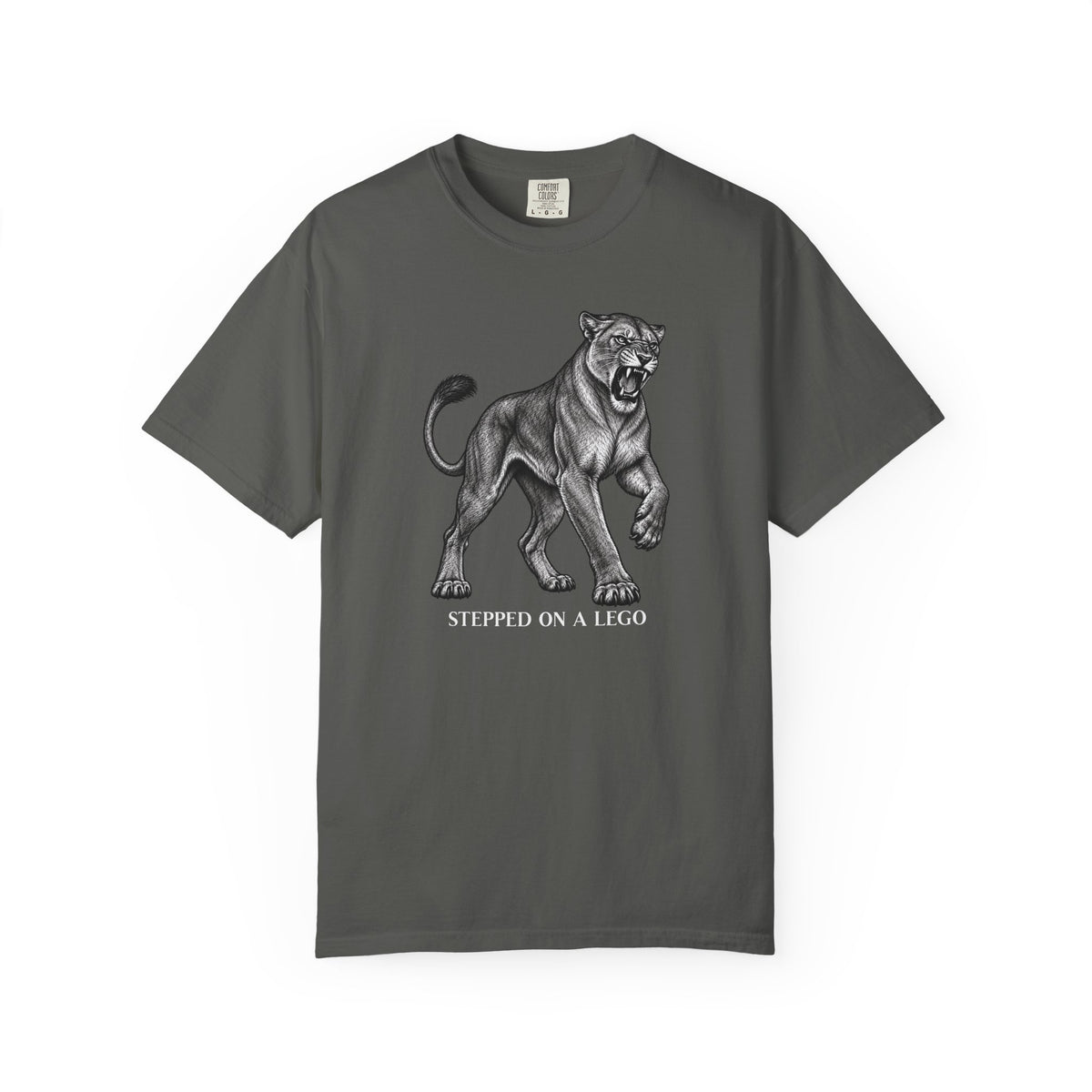 Stepped on a Lego Funny Vintage Lioness Animal Tee