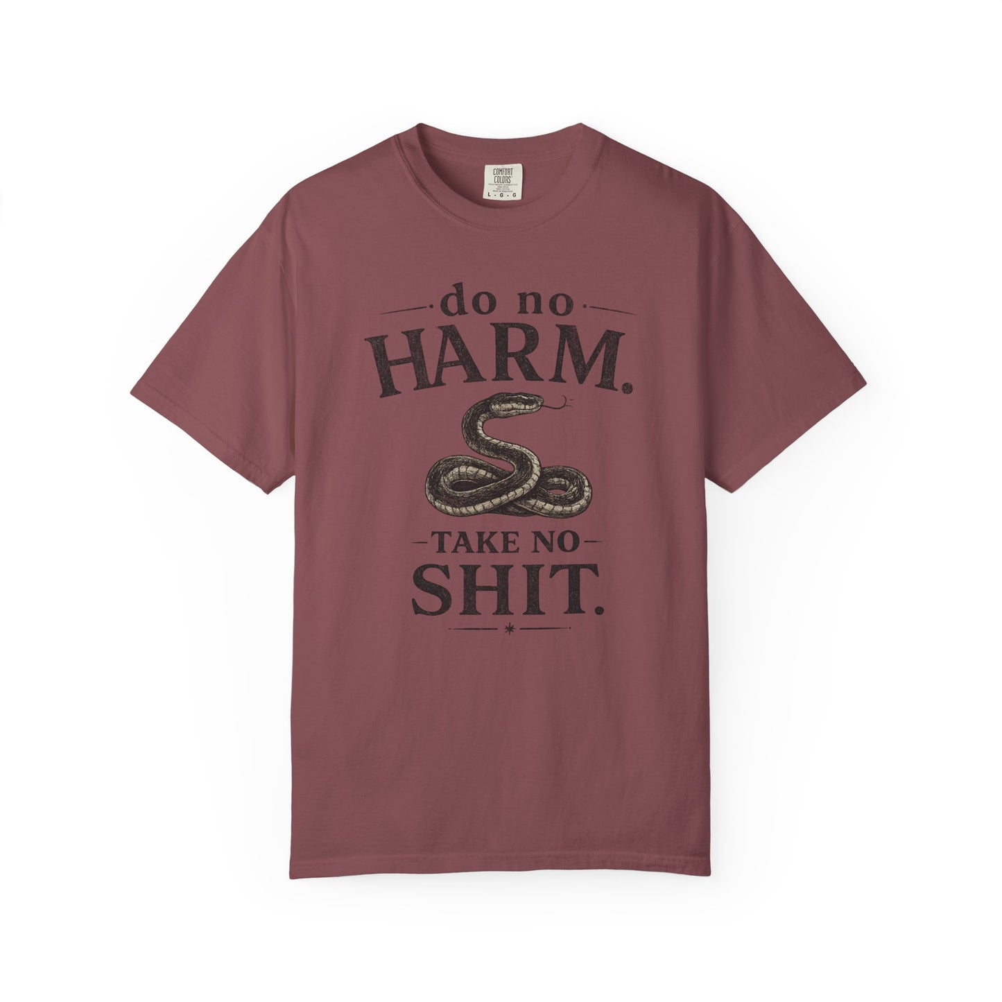 DO NO HARM, TAKE NO SHIT Snake Graphic T-Shirt
