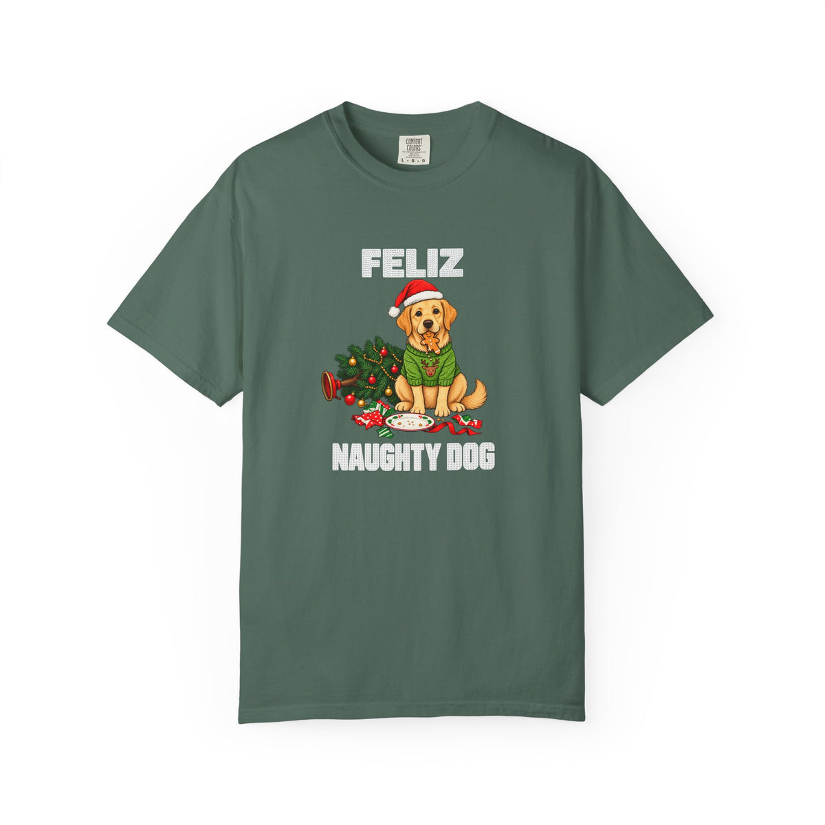 Feliz Naughty Dog Christmas T-Shirt