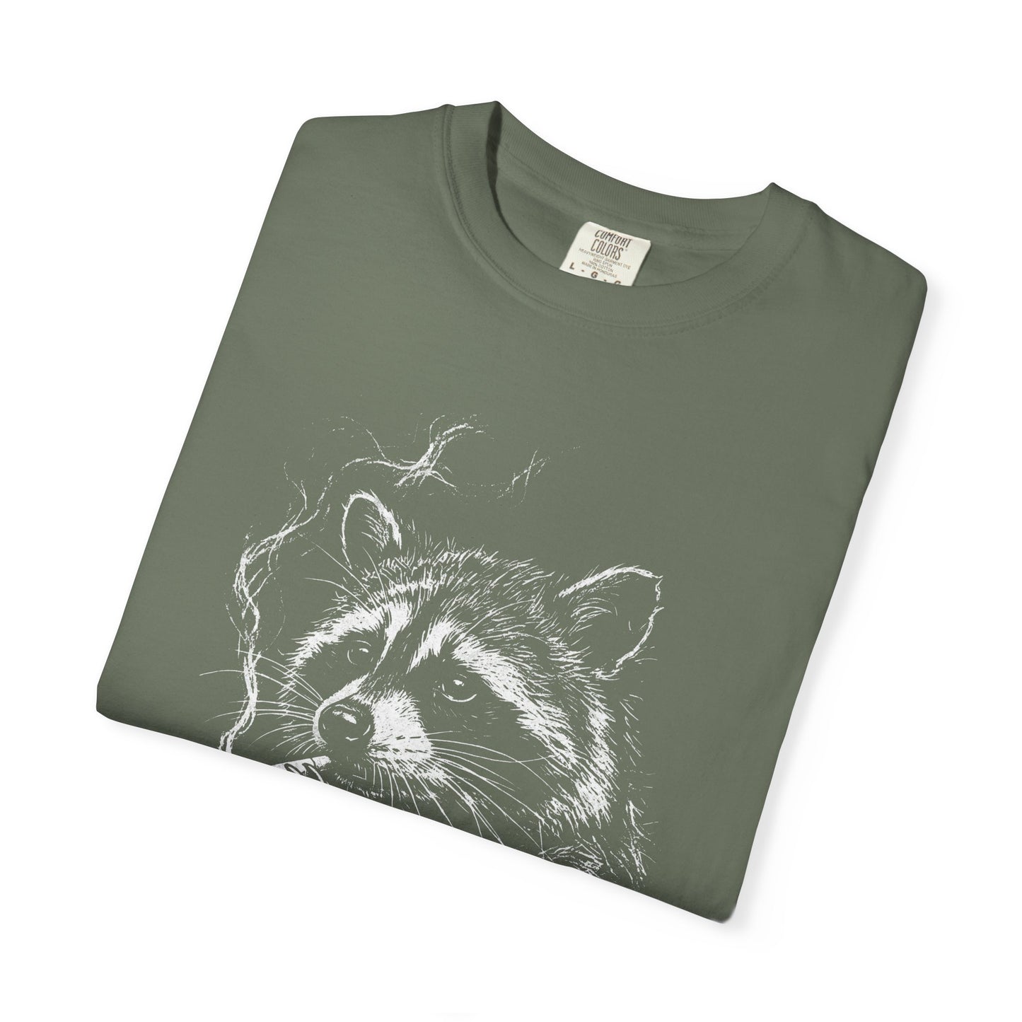 Vintage Wildlife Smoking Raccoon Graphic T-Shirt
