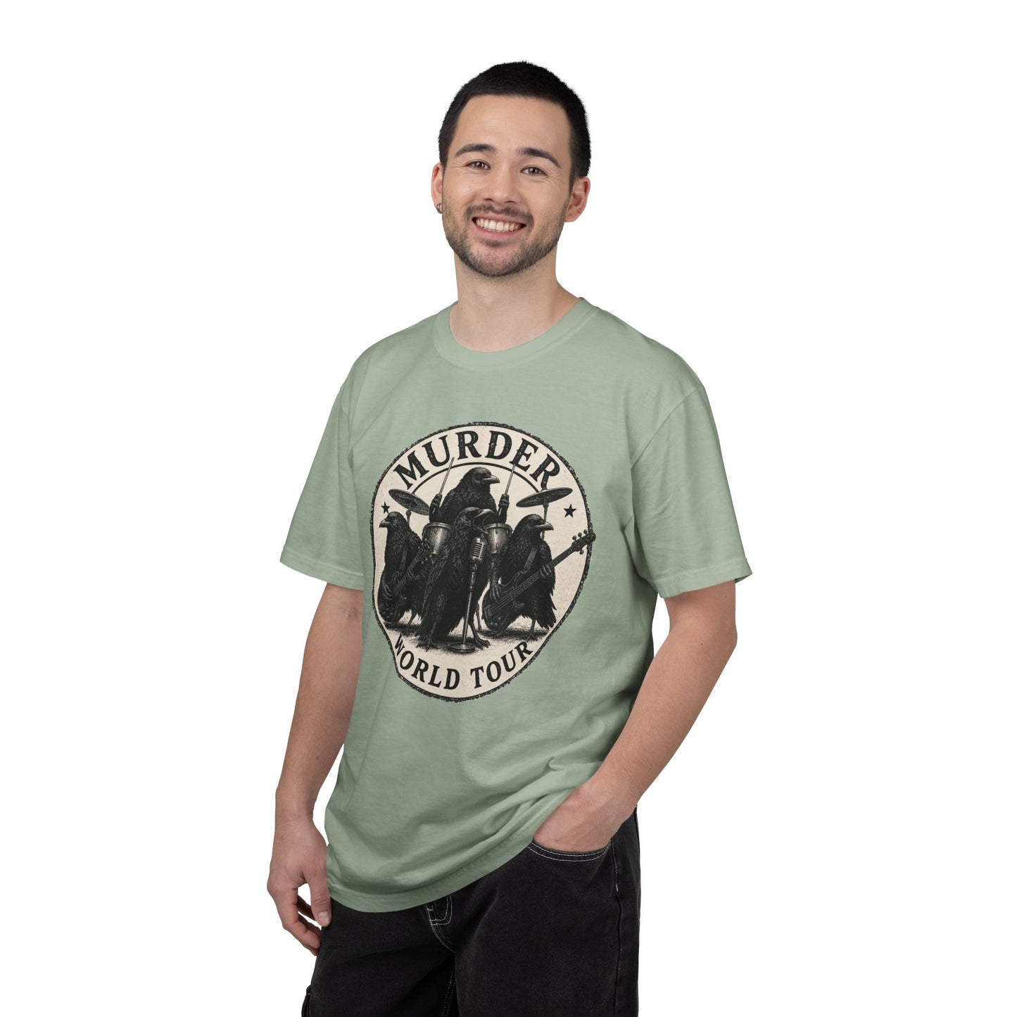 Murder World Tour Crow T-Shirt | Funny Crow Graphic Tee