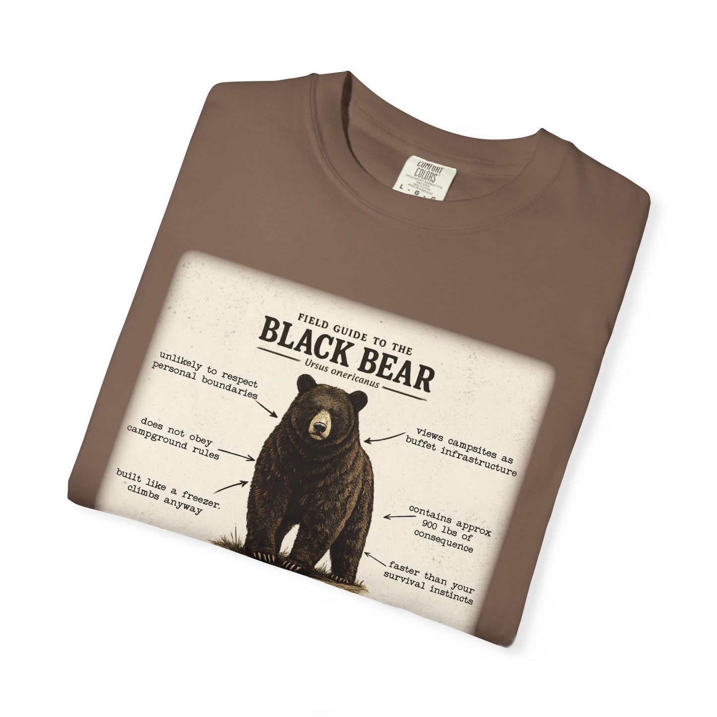 Black Bear Field Guide T-Shirt — Funny Camping & Hiking Tee