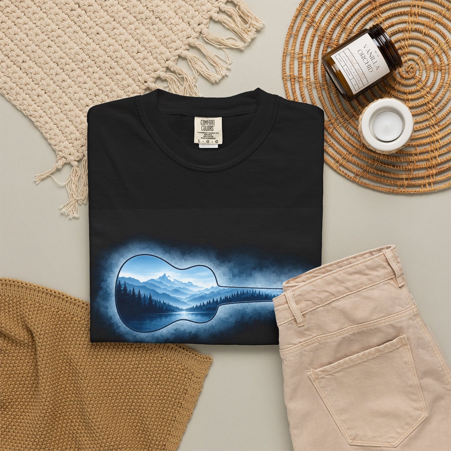 Mountain Lake Acoustic Guitar T-Shirt