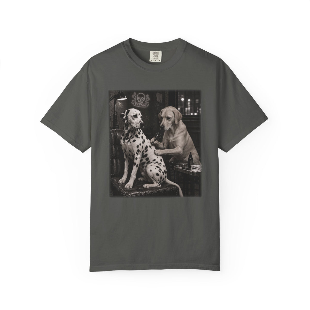 Dalmatian Tattoo Parlour Shirt – Funny Dog Tattoo Artist Graphic Tee