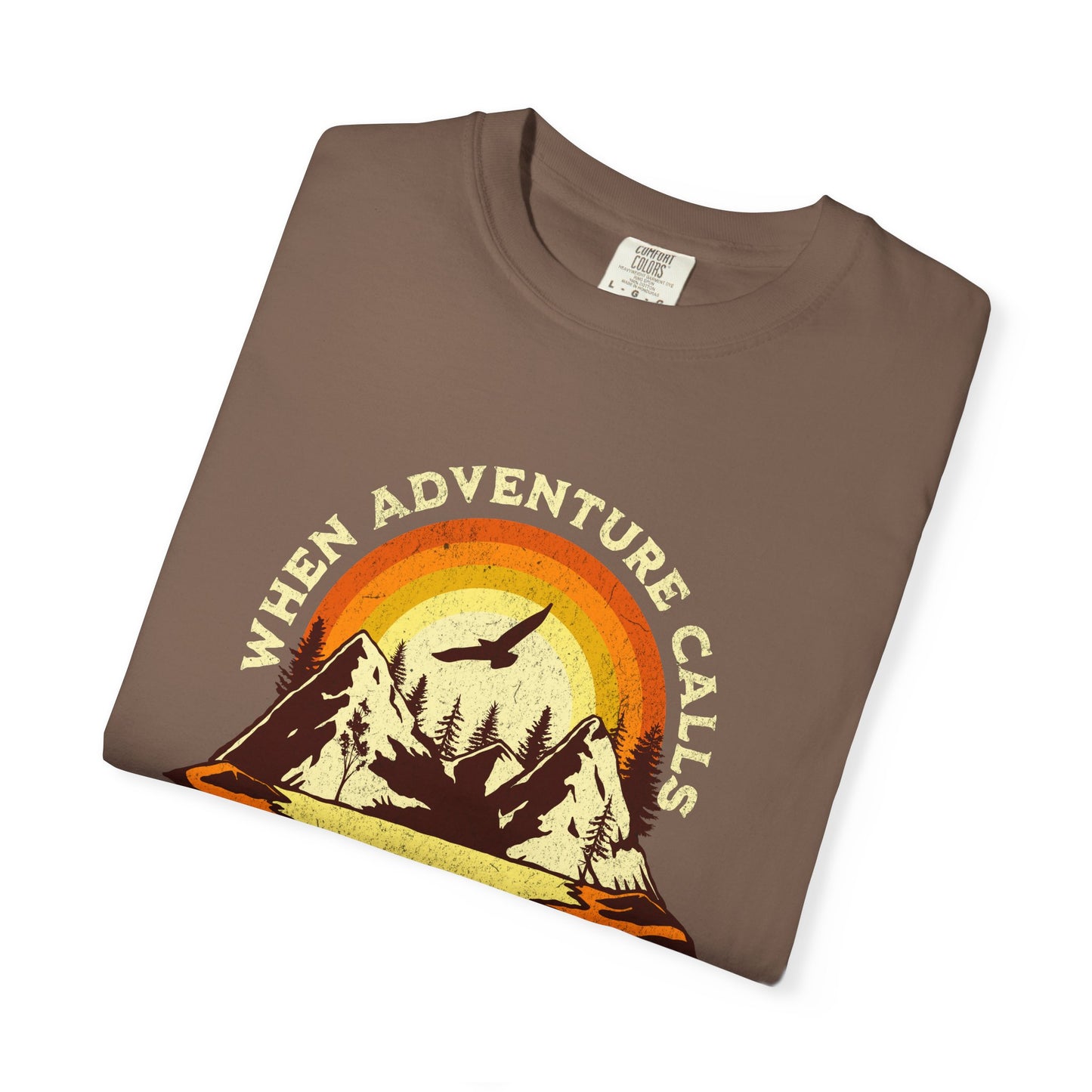When Adventure Calls — Mountain Retro T-Shirt
