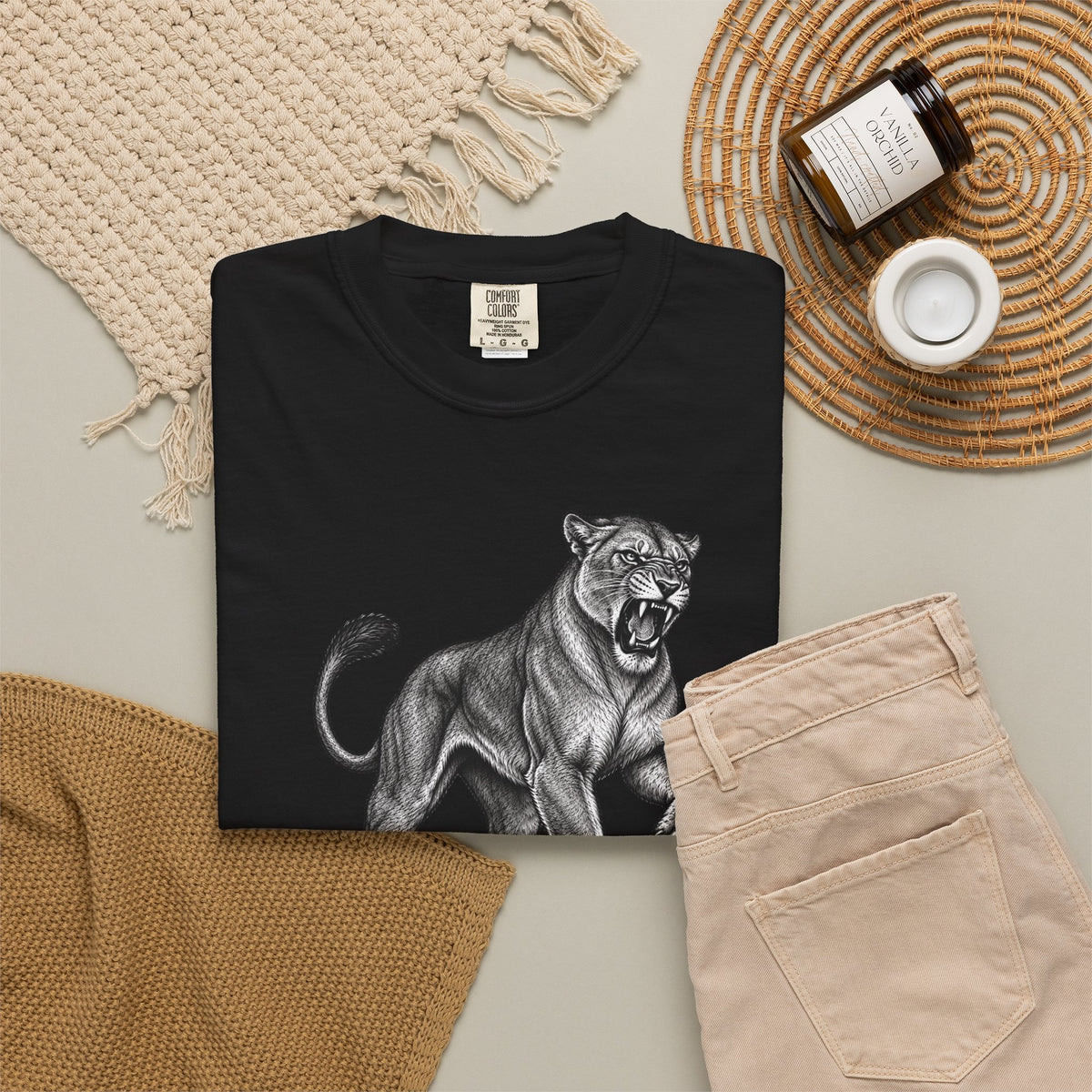 Stepped on a Lego Funny Vintage Lioness Animal Tee