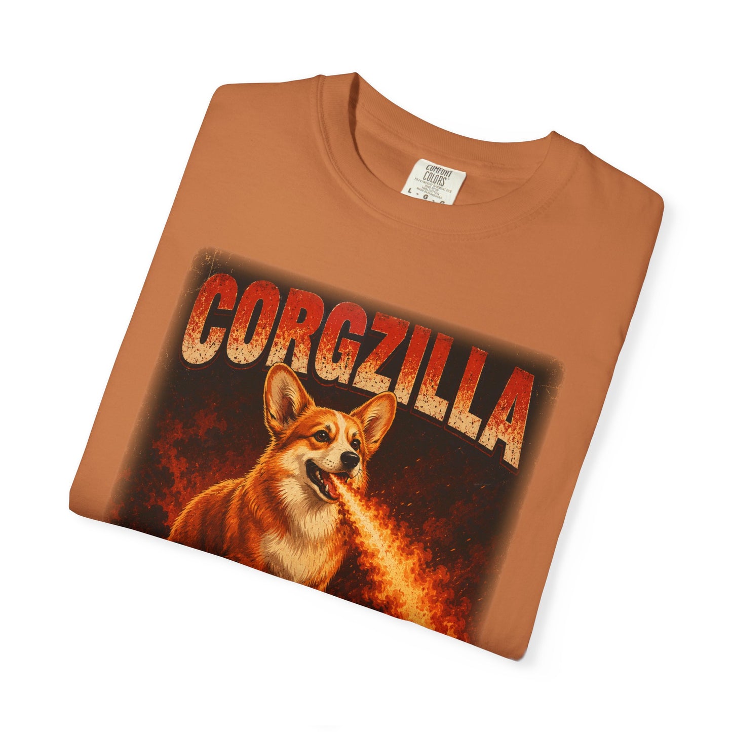 Corgzilla T-Shirt — Fire-Breathing Corgi Monster City Poster Tee