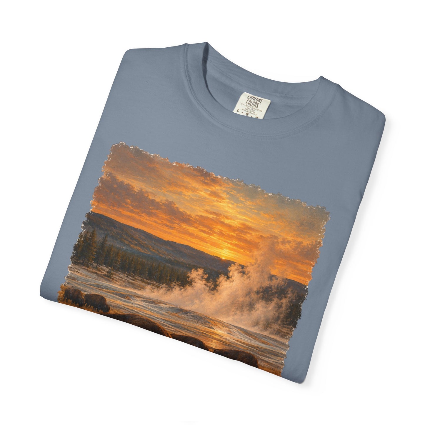 Yellowstone National Park Bison Sunset T-Shirt