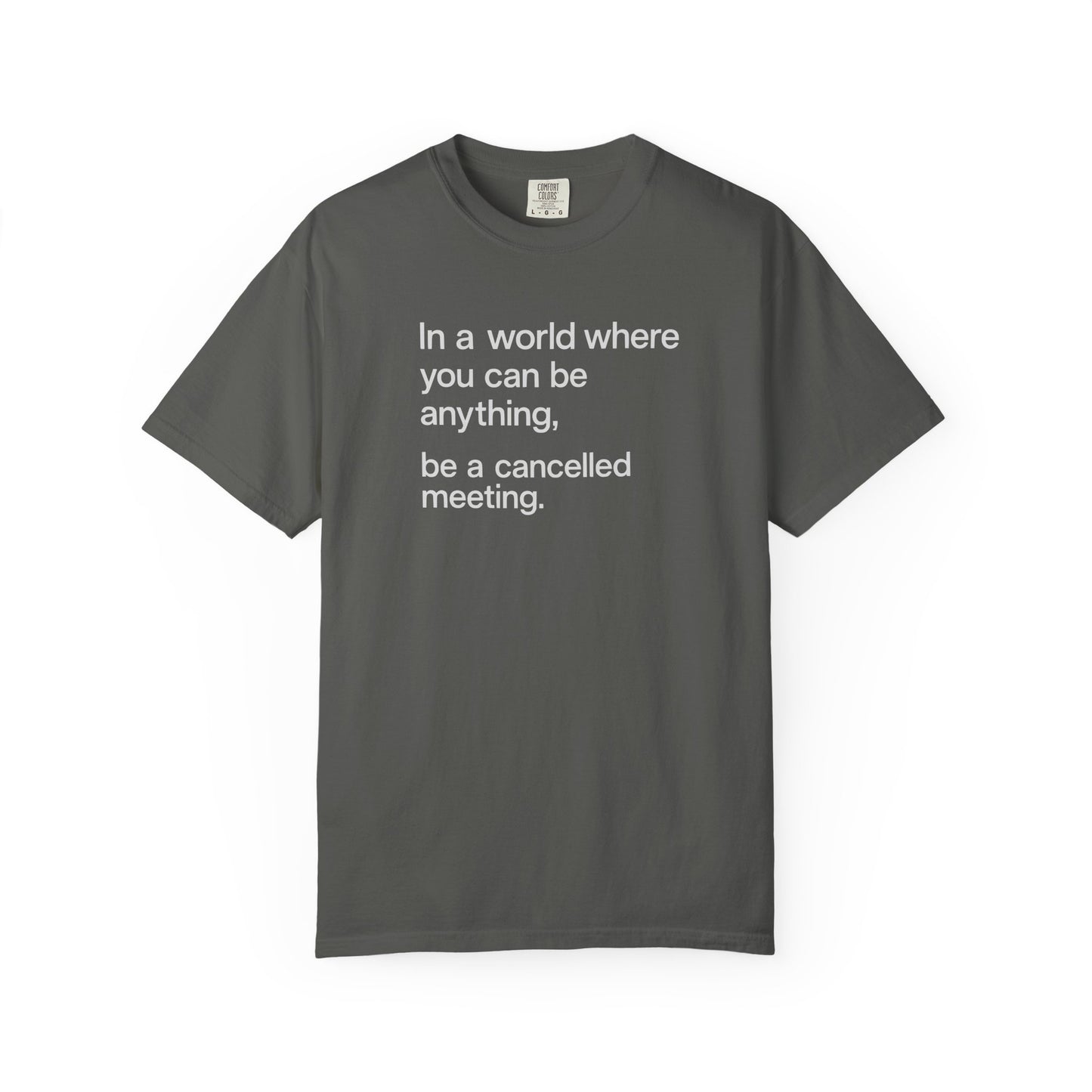 Be a Cancelled Meeting Shirt | Funny Introvert T-Shirt | Office Humor Tee | Minimalist Graphic Shirt