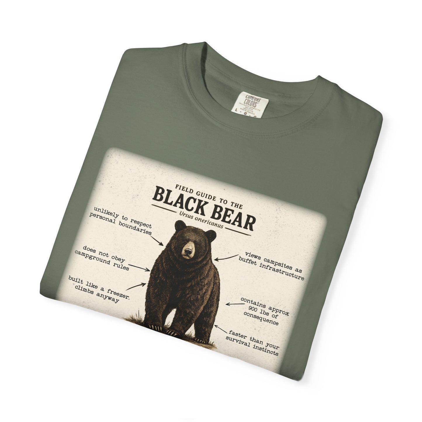 Black Bear Field Guide T-Shirt — Funny Camping & Hiking Tee