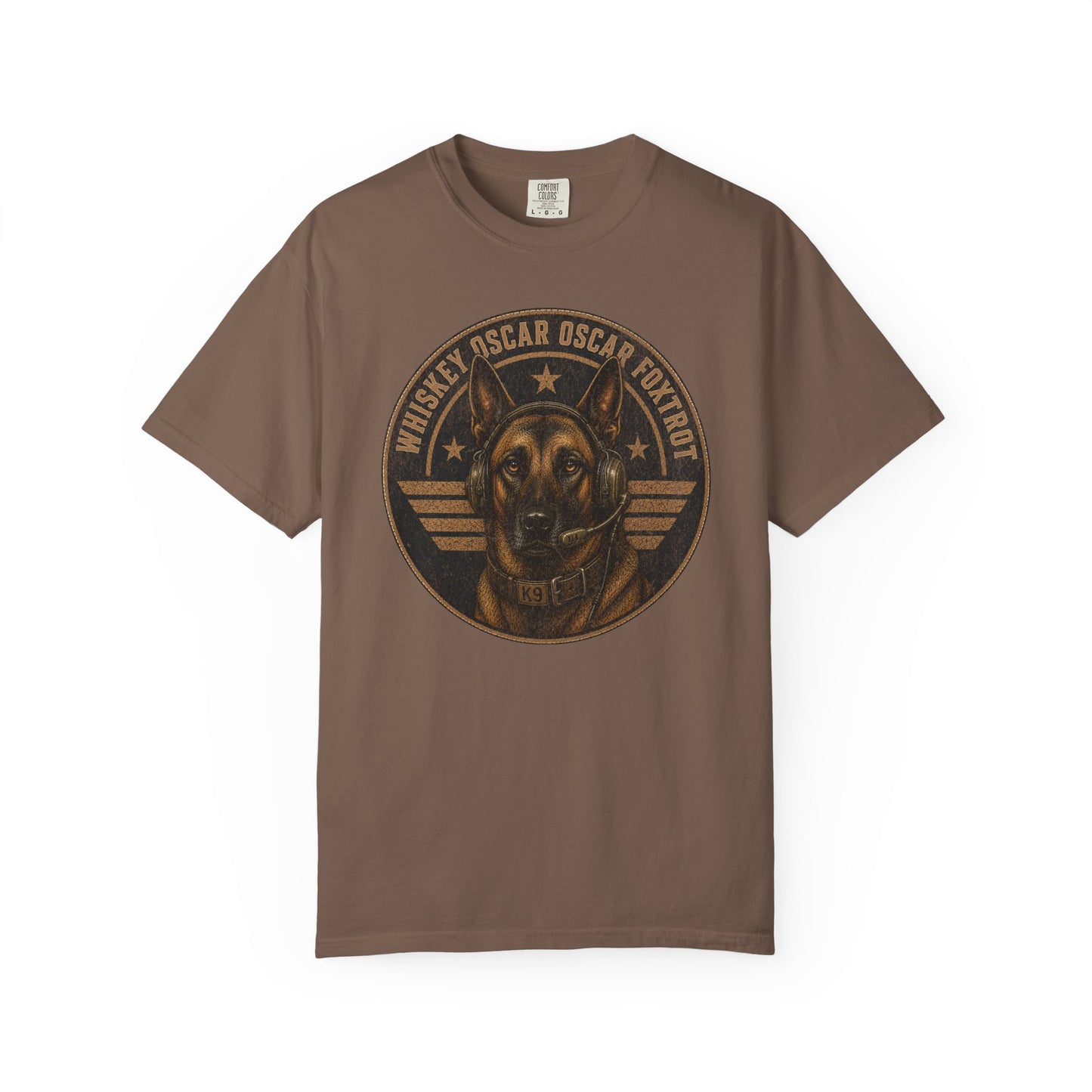 Whiskey Oscar Oscar Foxtrot Military K9 Shirt | Belgian Malinois Graphic Phonetic Alphabet Tee