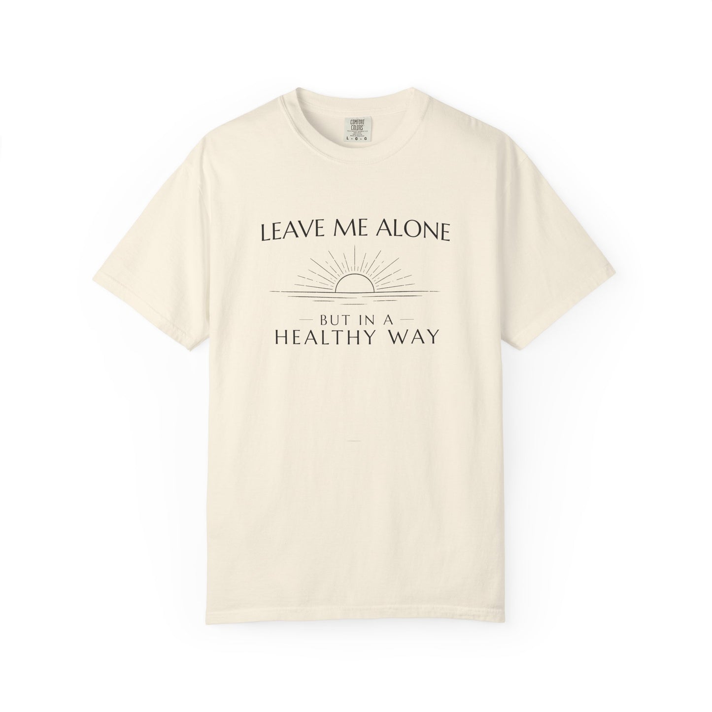 Leave Me Alone - But In A Healthy Way Sunset Line Art T-Shirt