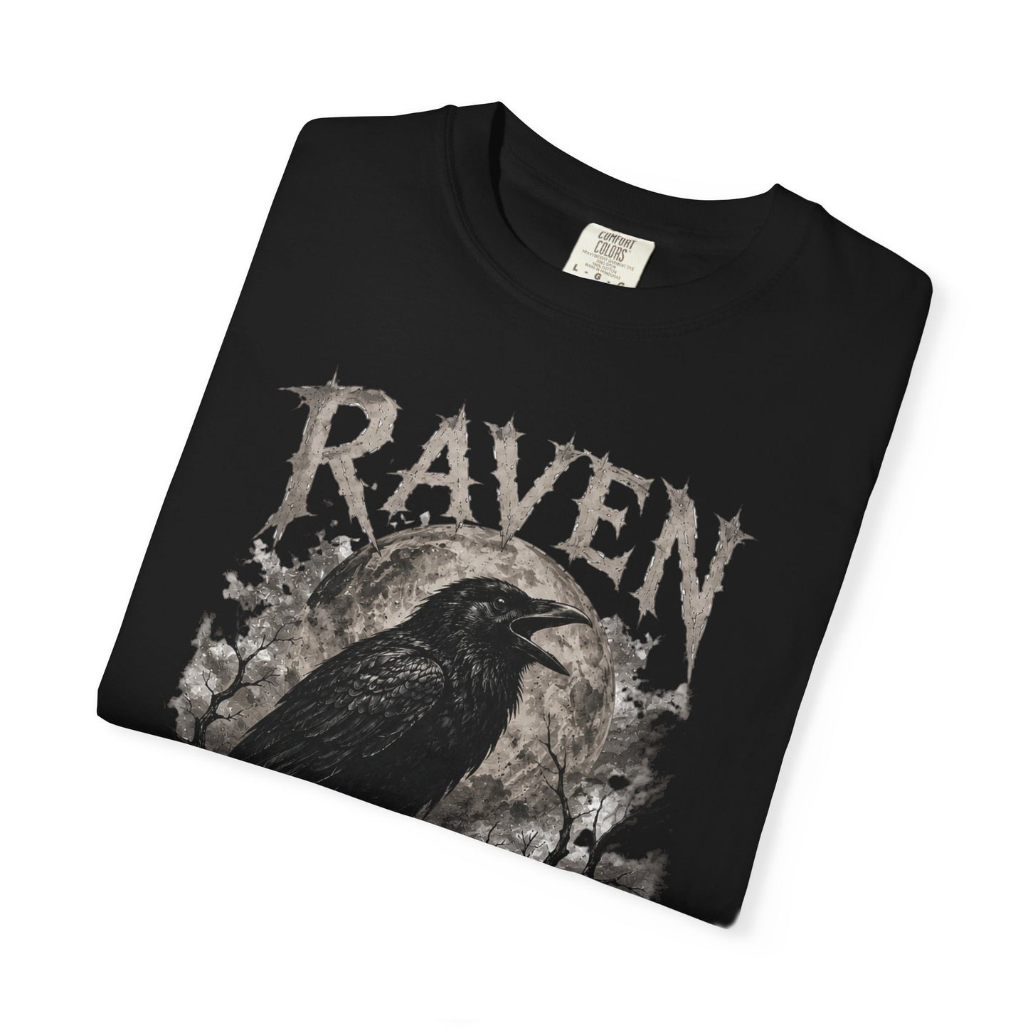 Raven Lunatic T‑Shirt — Gothic Crow Graphic Dark Nature Graphic Tee