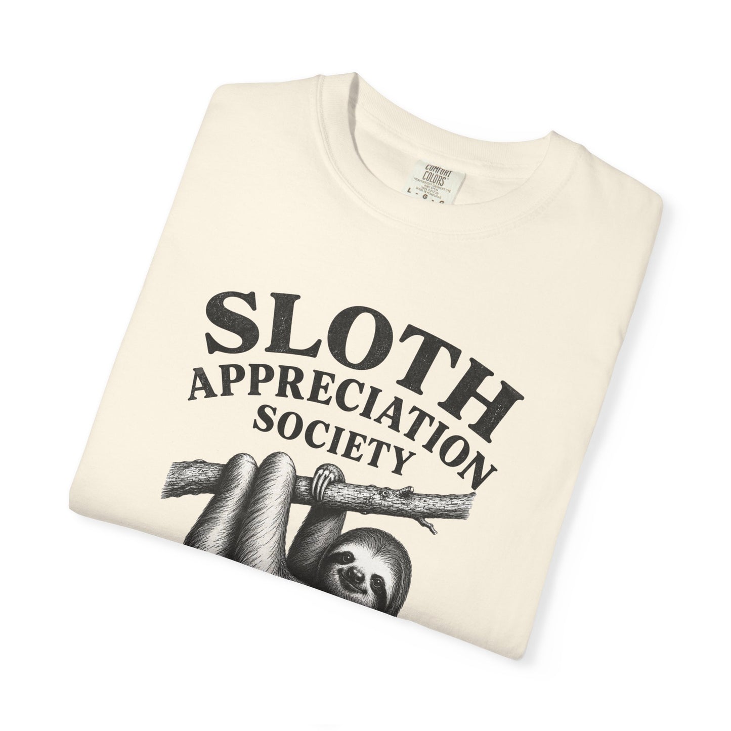 Sloth Appreciation Society T-Shirt – "Remaining Adorable While Being Lazy" Vintage Funny Sloth Graphic Tee