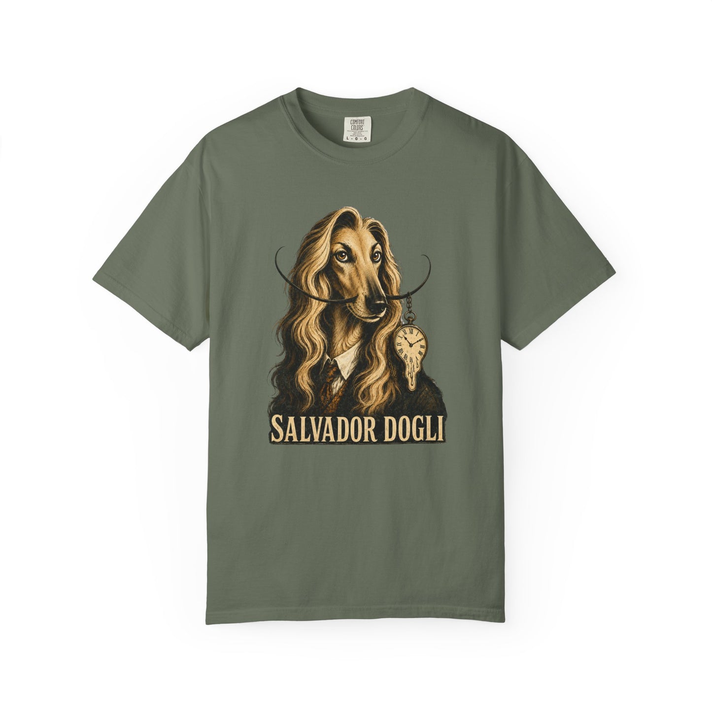 Salvador Dogli Art Tee — Surreal Afghan Hound Graphic T-Shirt